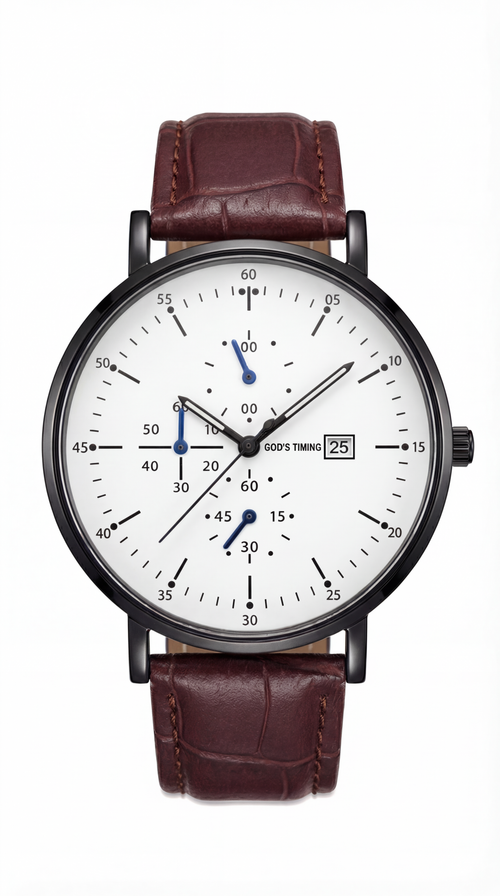 Covenant | Bruin Leren heren horloge
