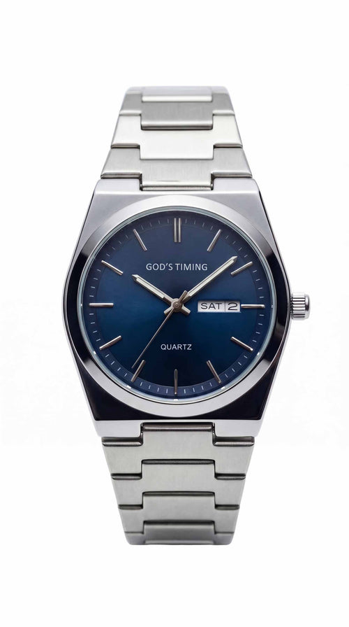 Ark | Blauw heren horloge