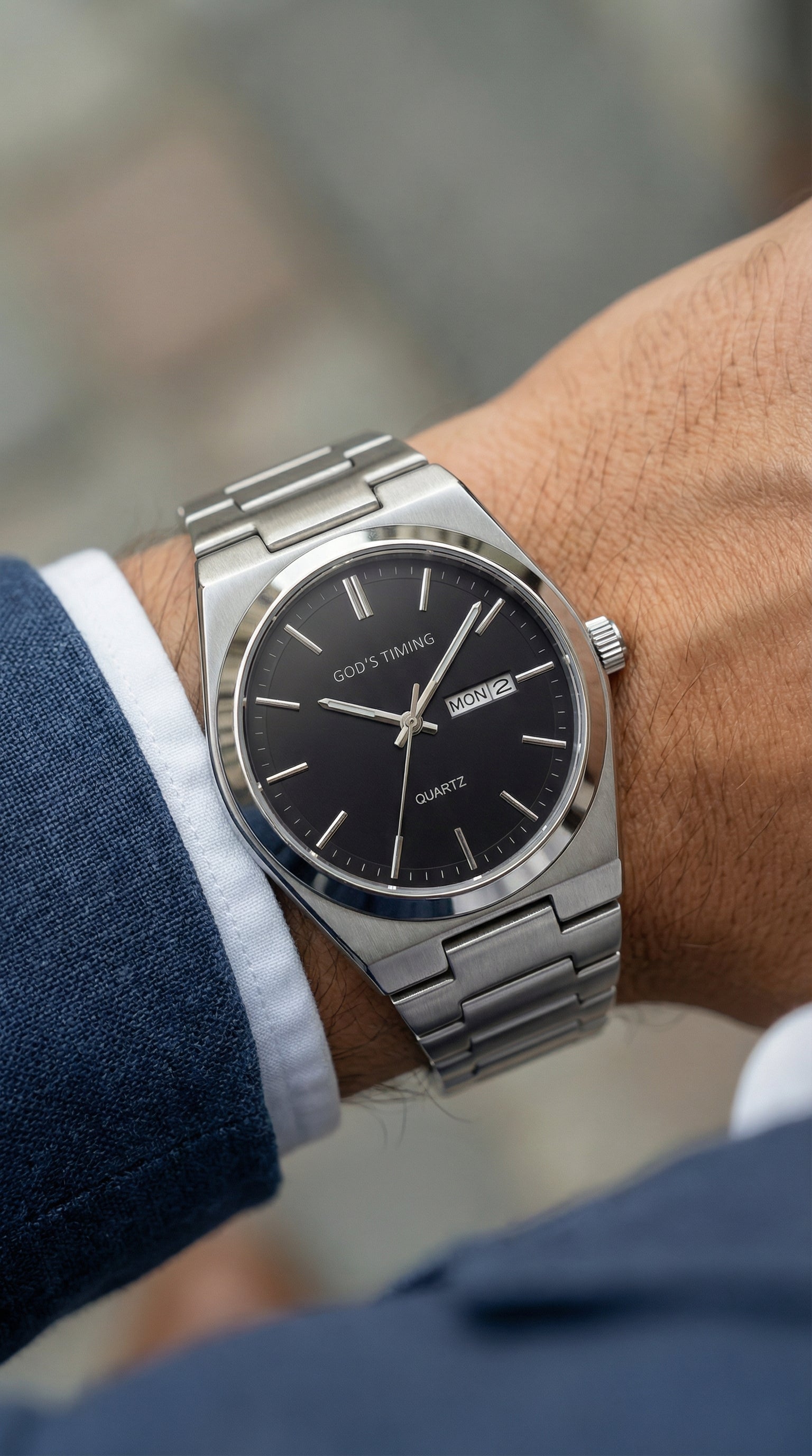 Salem | Zwart heren horloge