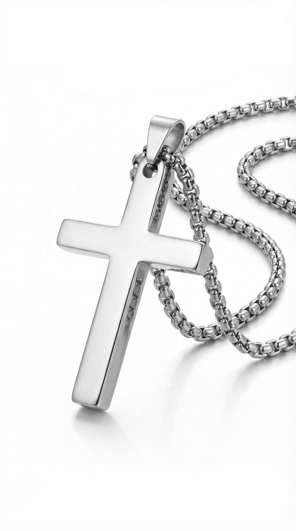 Mens cross | classic silver (foundation)