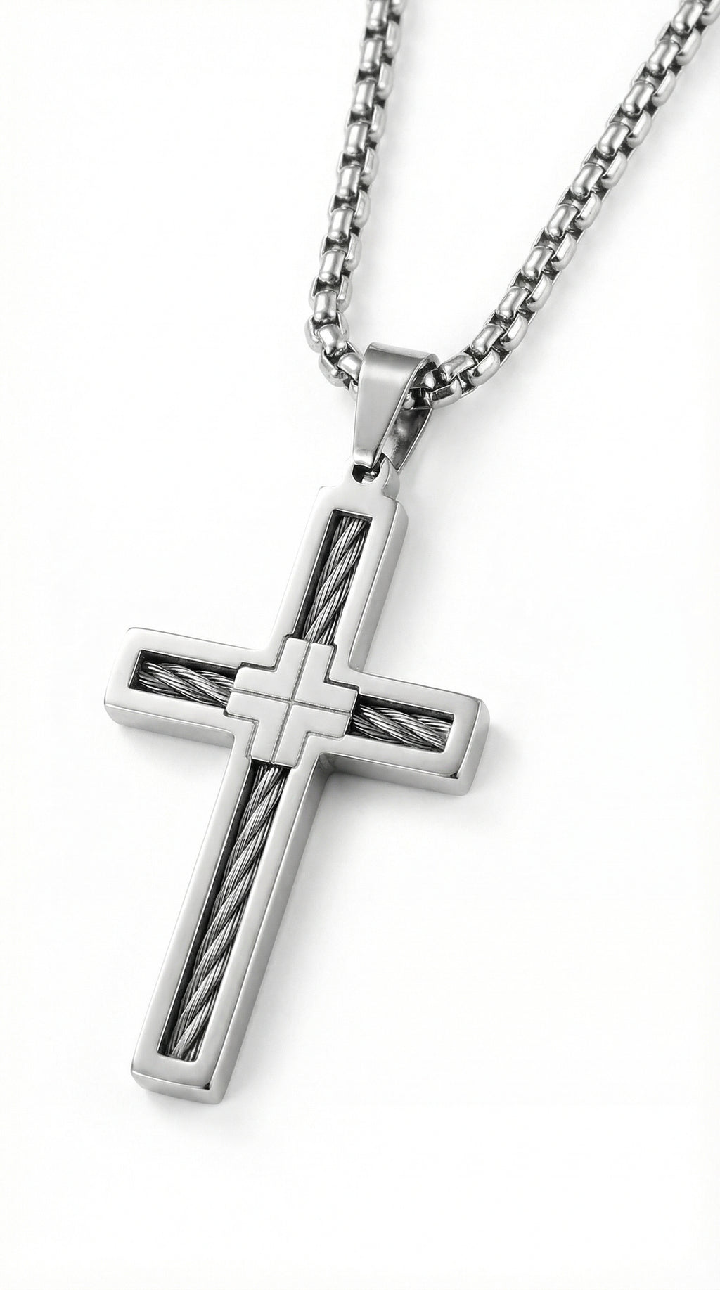 Heren kruis ketting | Zilver – The Sling