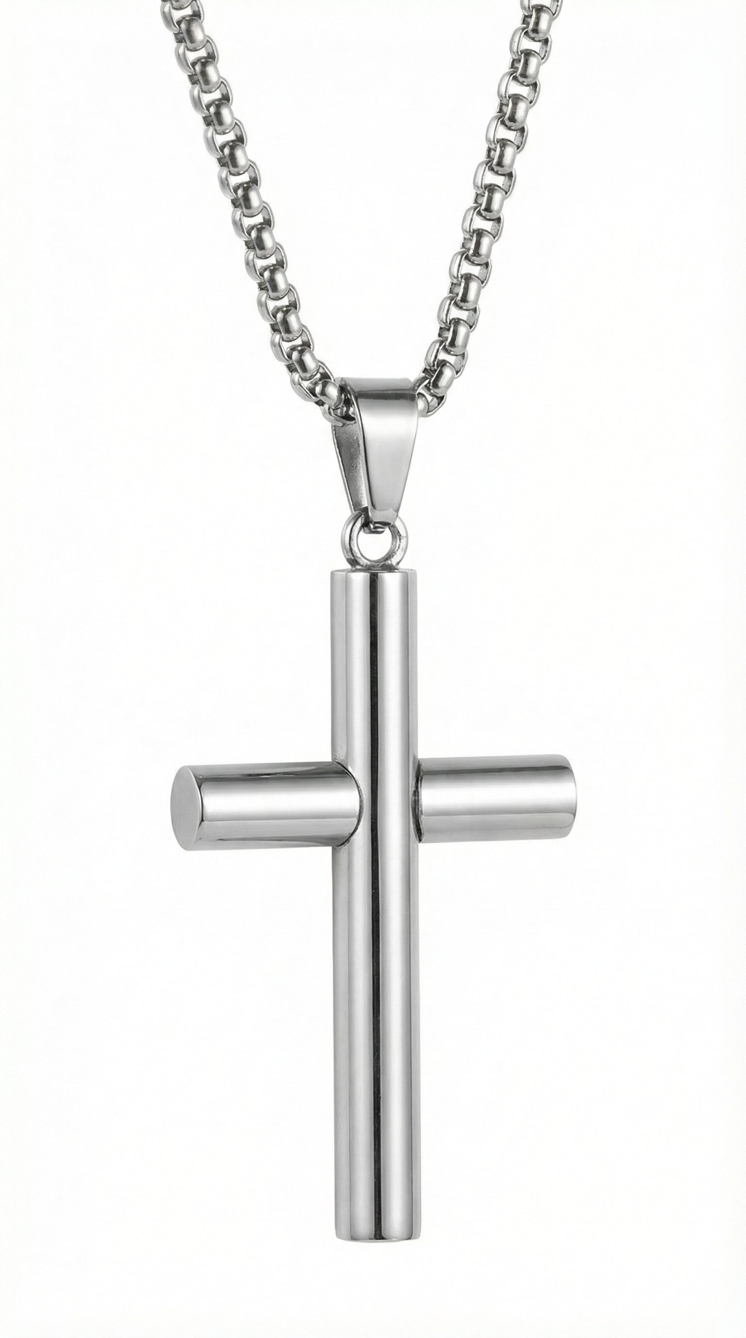 Mens cross | fully silver (Aaron staff)