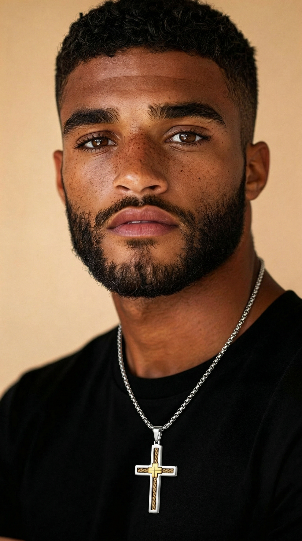 Mens cross | silver outline (Havilah)