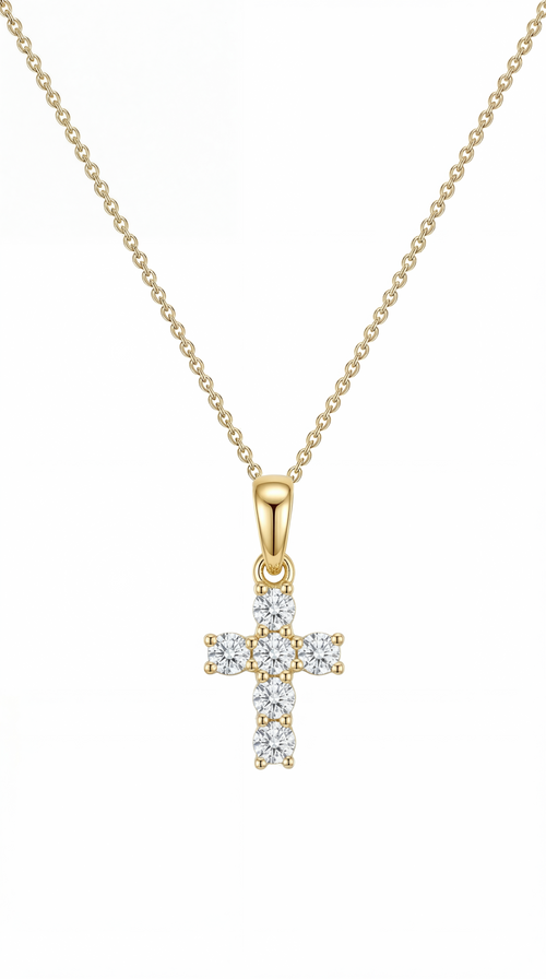 Dames kruis ketting | s925 Zilver – Goud – Divine miracle