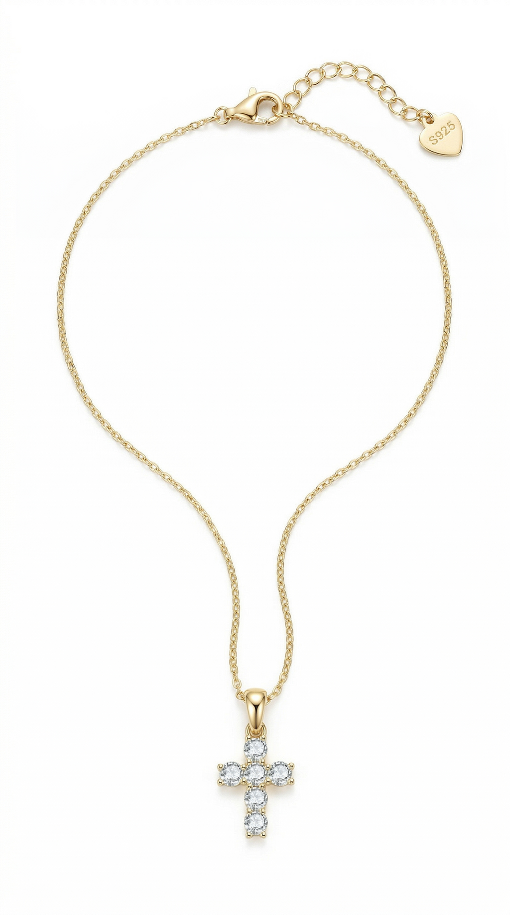 Dames kruis ketting | s925 Zilver – Goud – Divine miracle