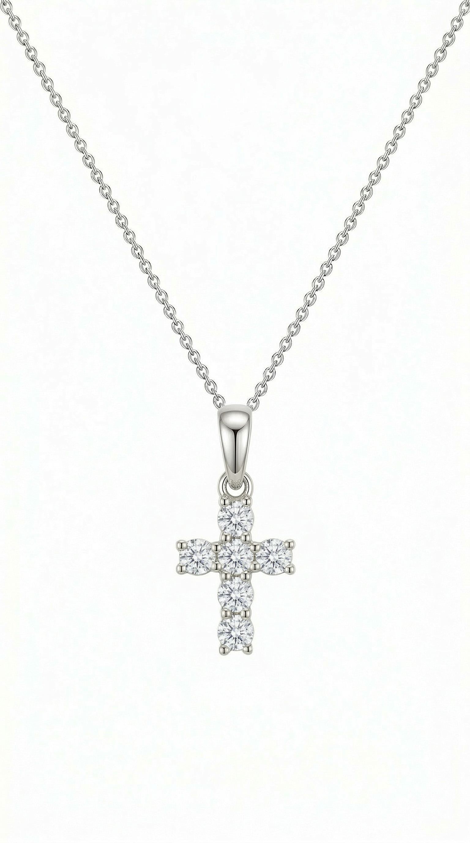Womens cross neckace | Silver – Divine miracle