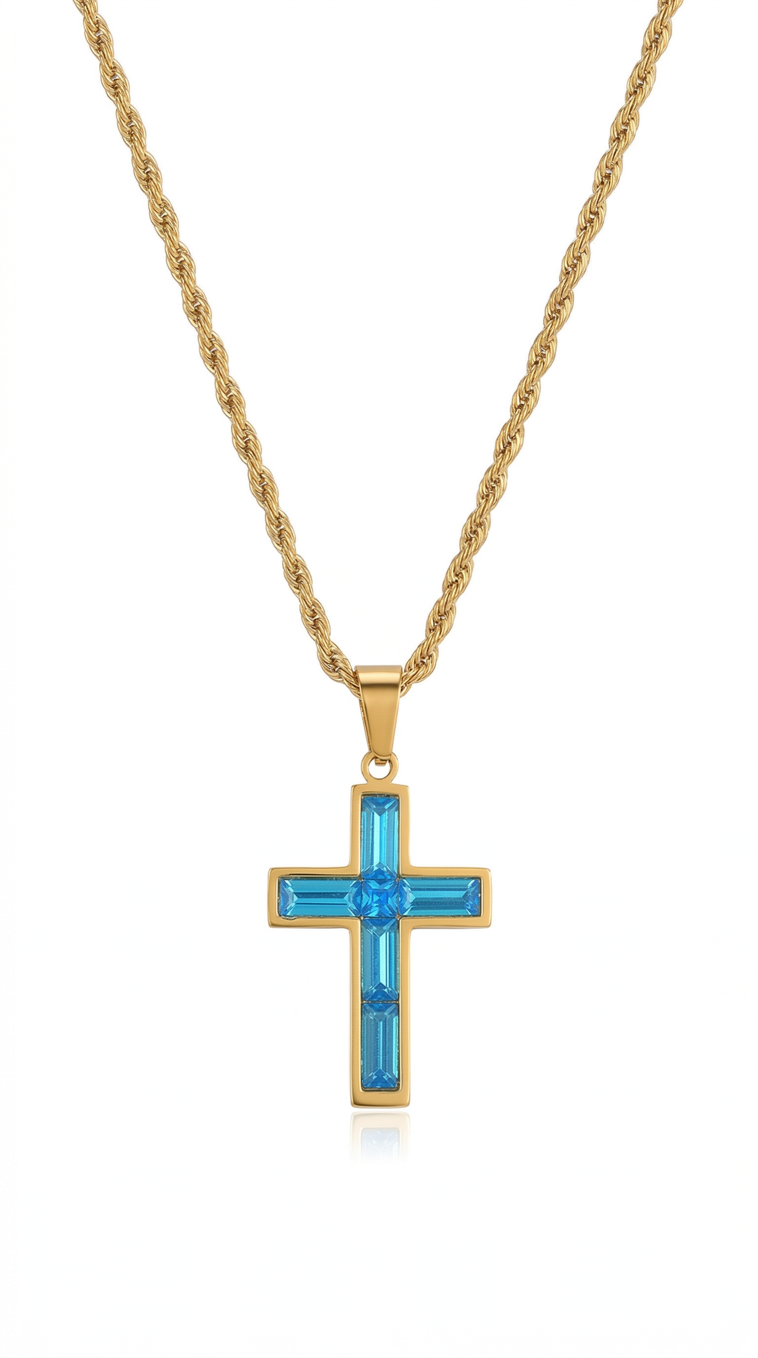Mens cross | small gold (Leviathan)