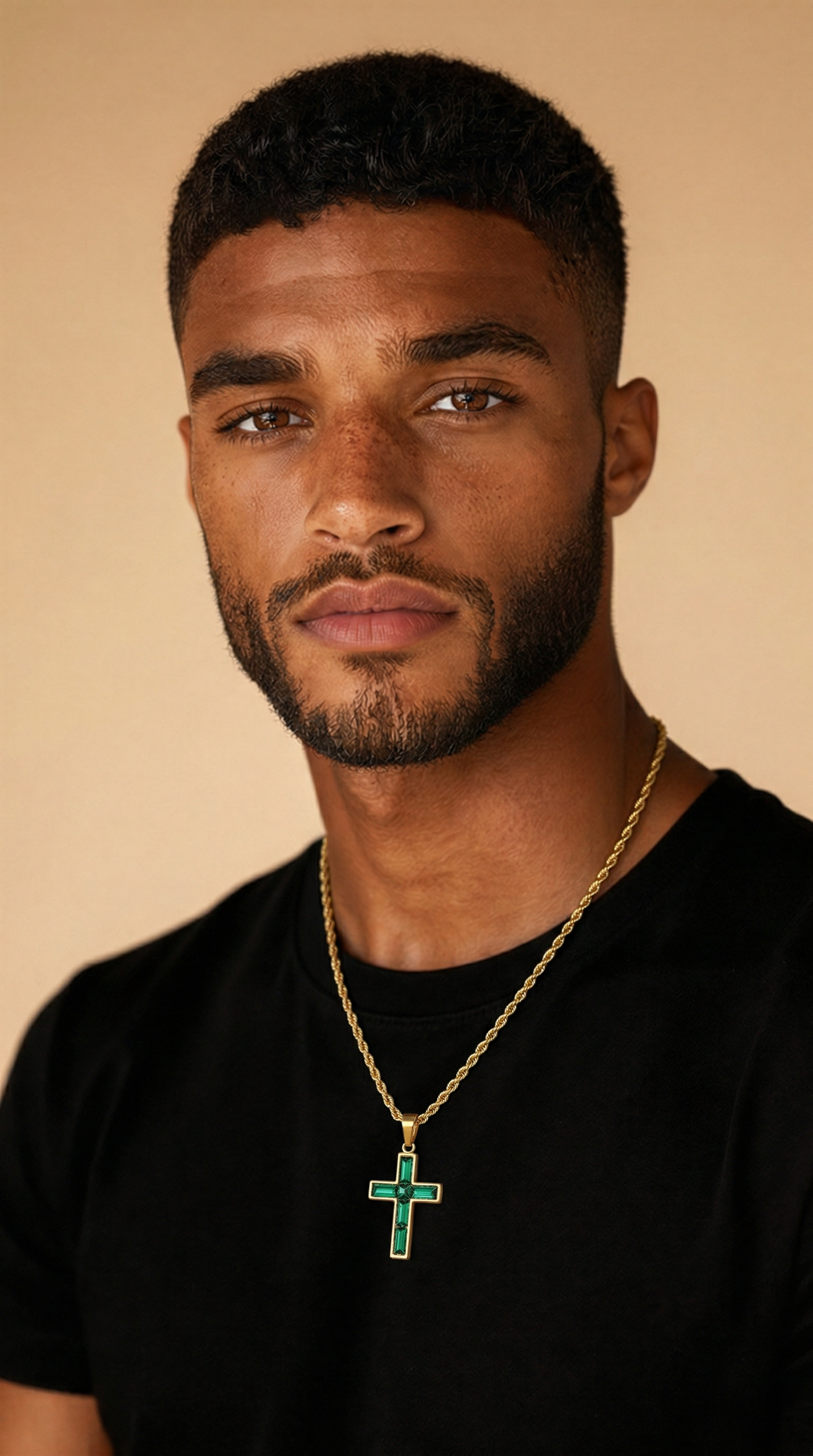 Mens cross | small gold (Eden)