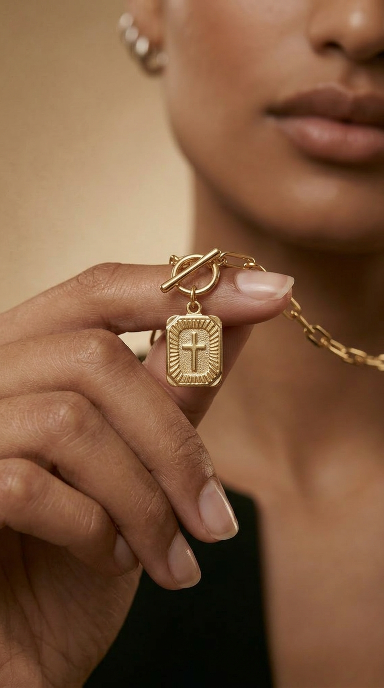 Womens cross necklace | Gold – Wisdom