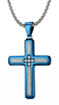 Mens cross | silver blue (Ark)