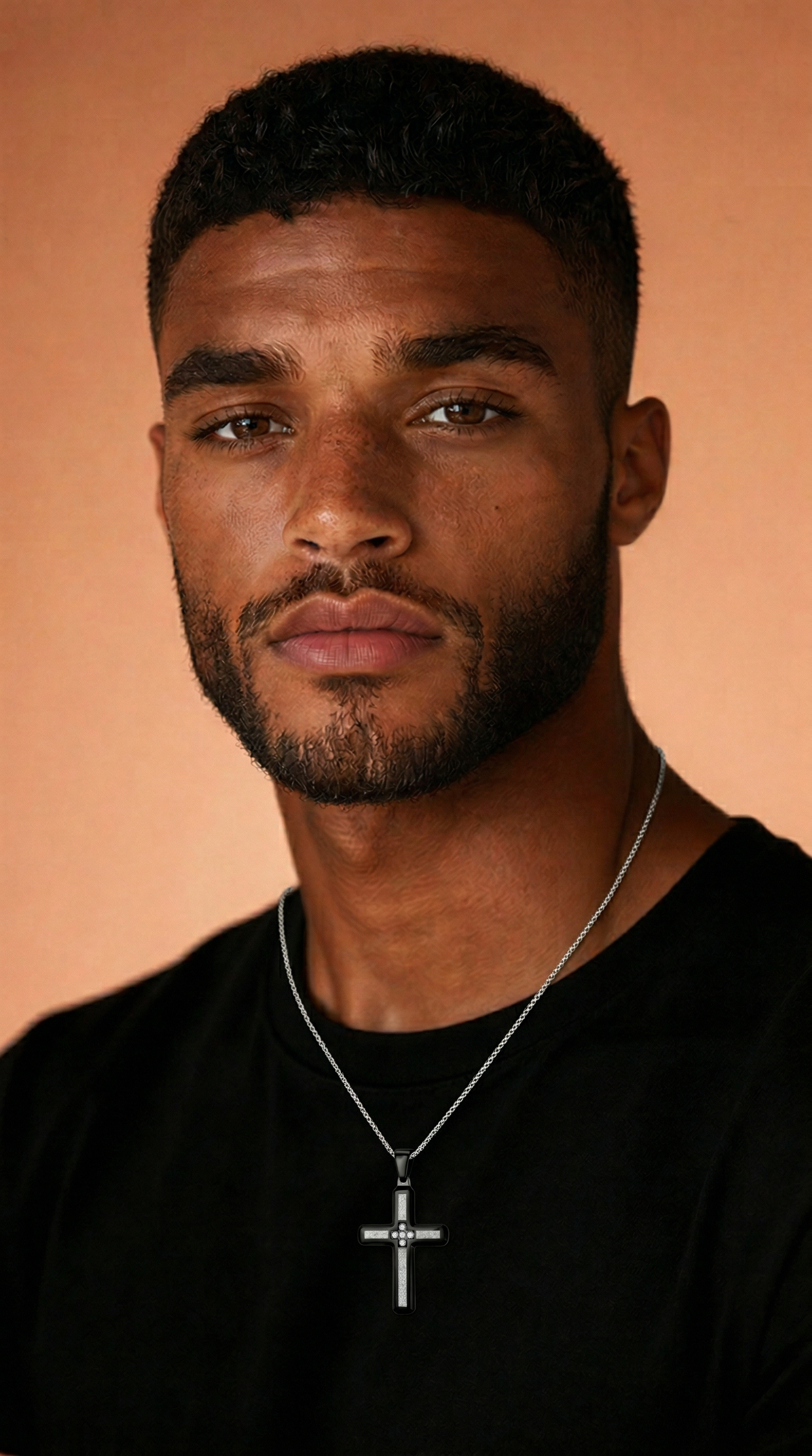 Mens cross | silver black (Shiloh)