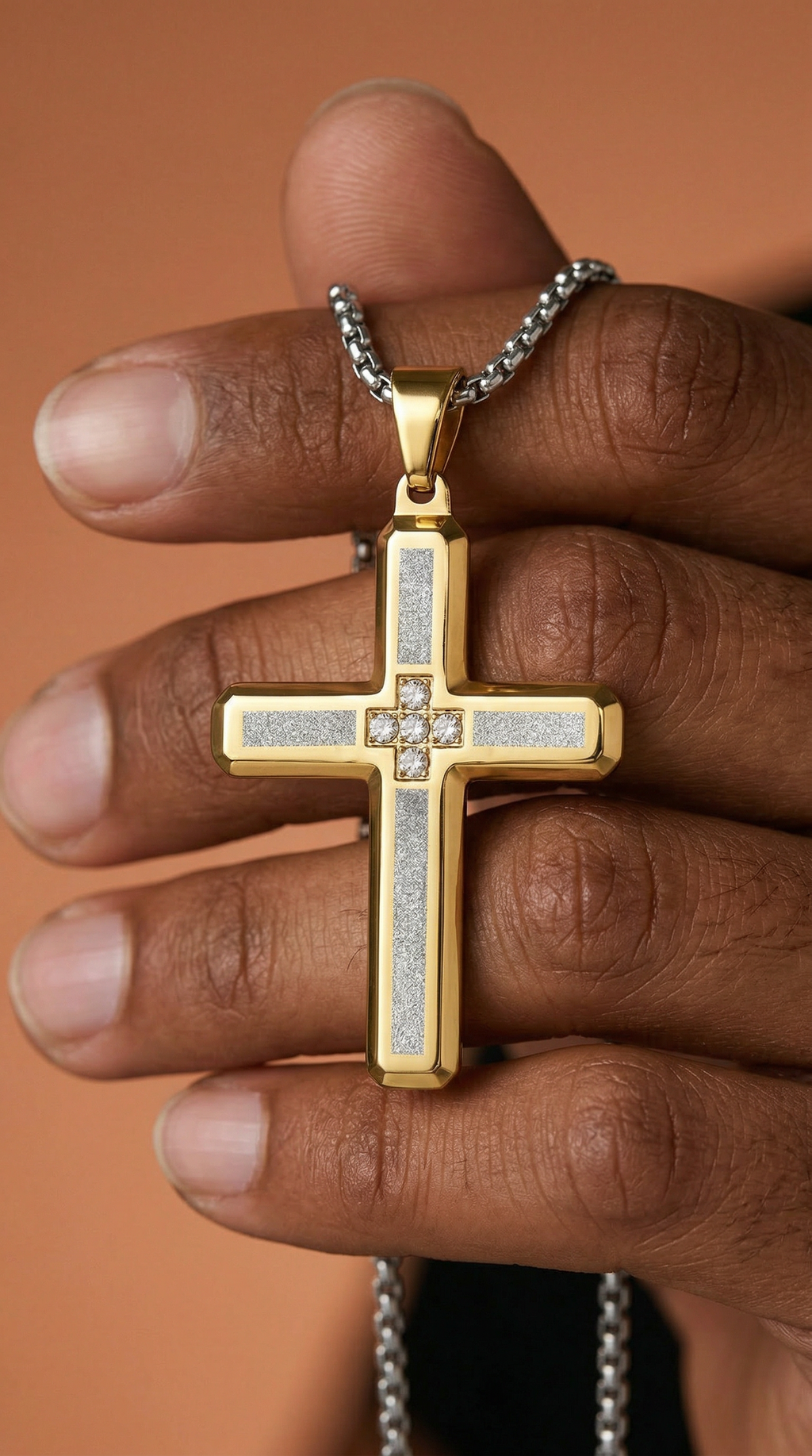 Heren kruis ketting | Goud – Havilah