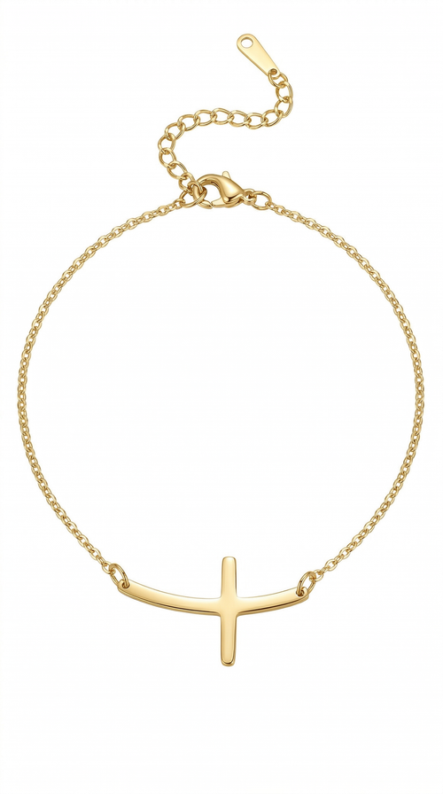 Dames kruis armband | Goud – Faith