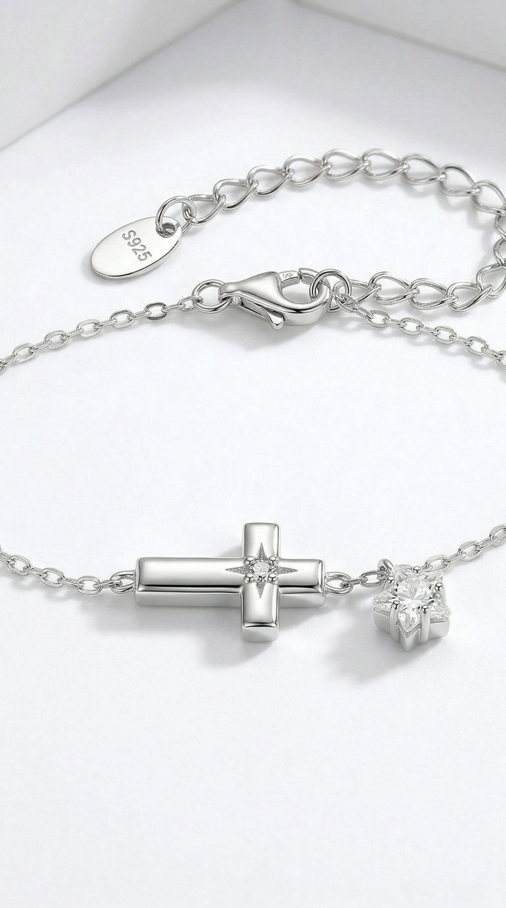 Dames kruis armband | s925 Zilver – Sacred faith