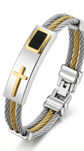 Mens bracelet | silver gold