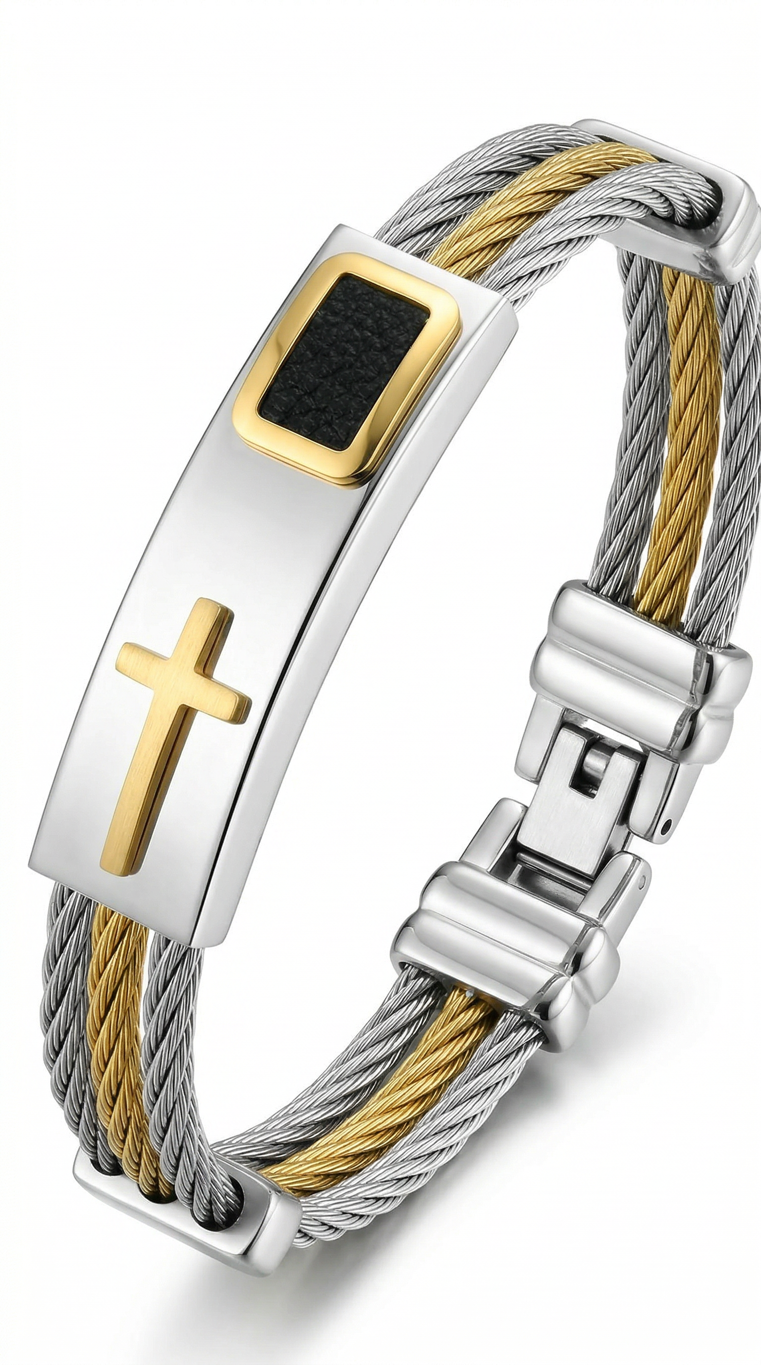 Mens bracelet | silver gold