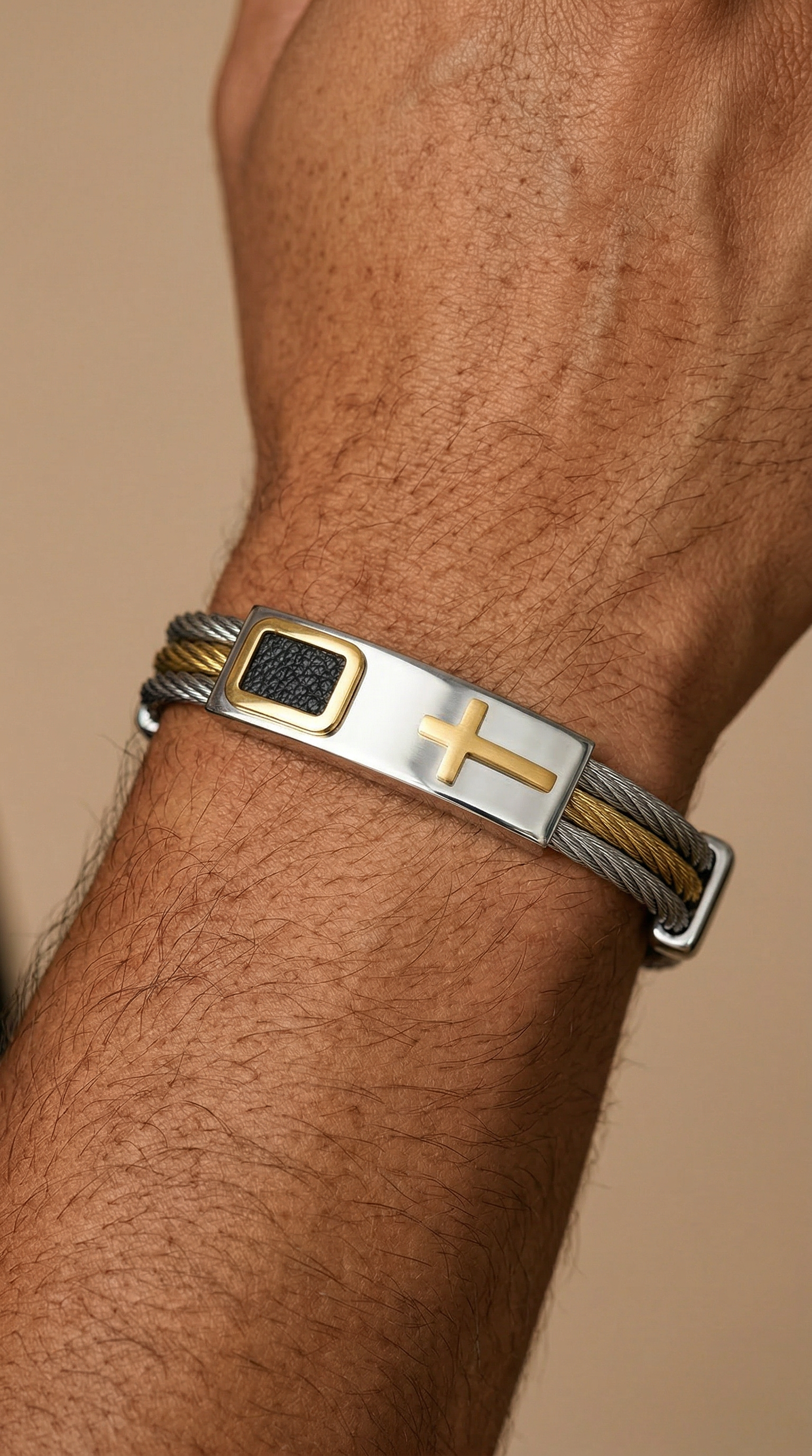 Mens bracelet | silver gold