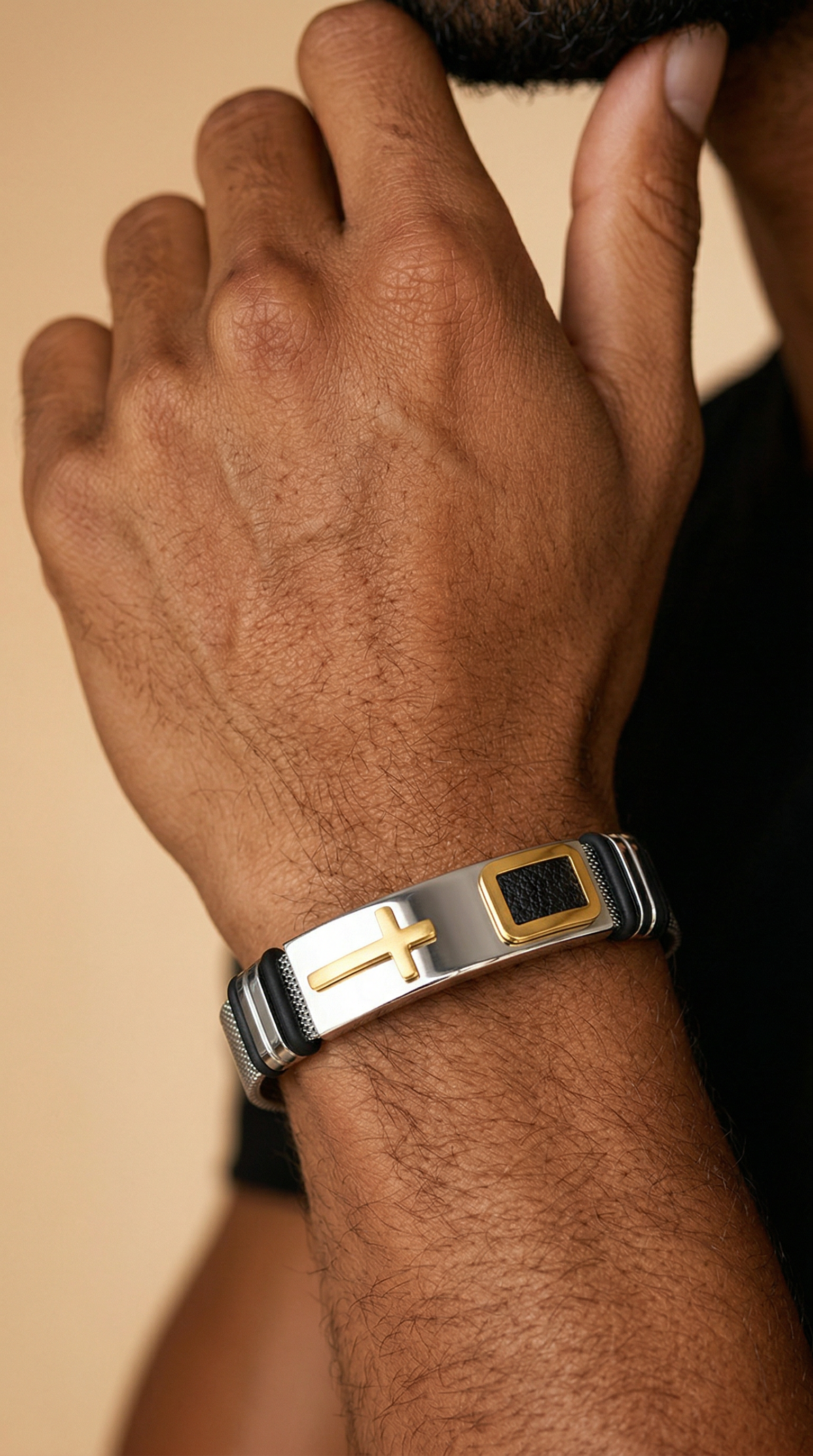 Mens bracelet | silver gold