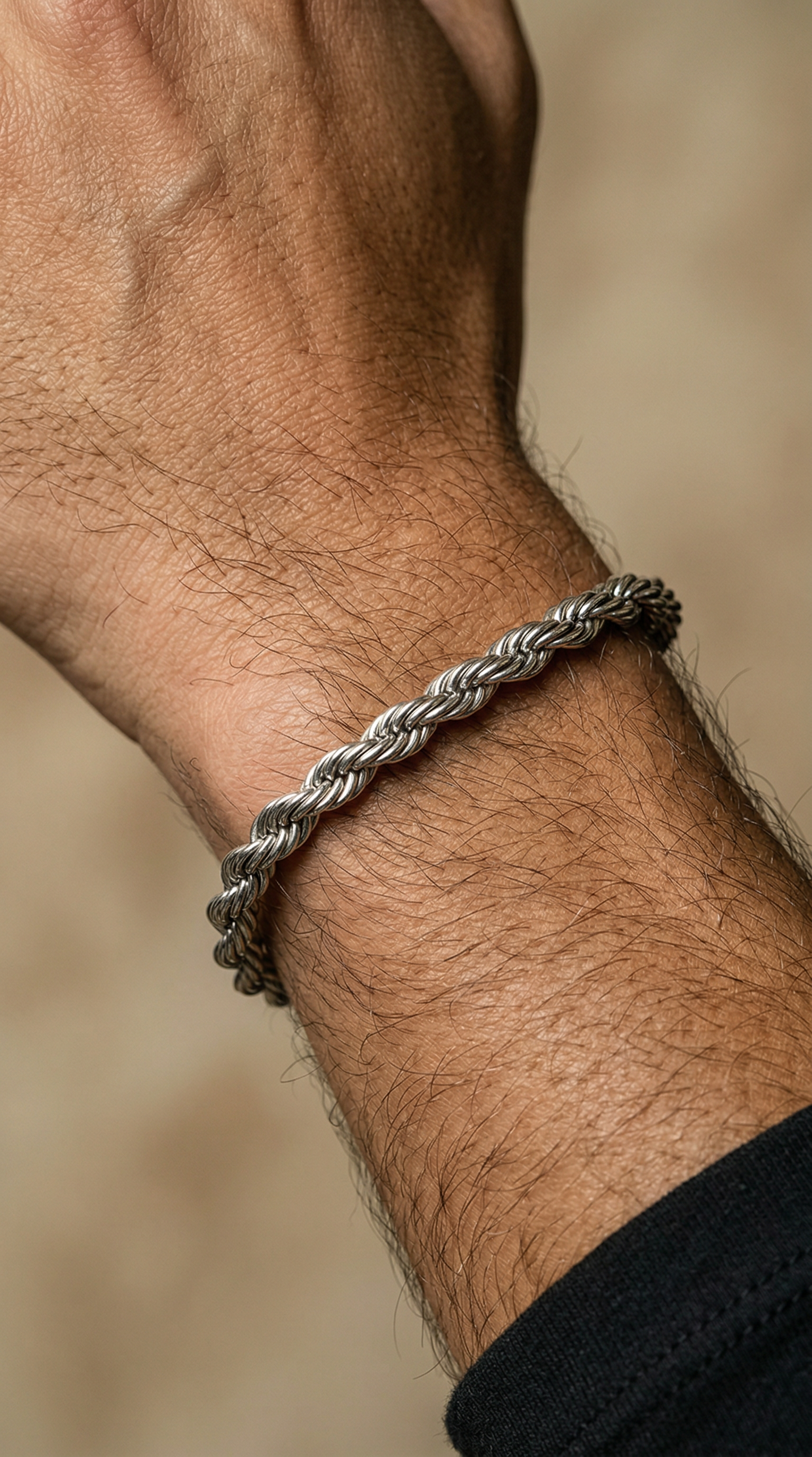 Mens bracelet | classic silver