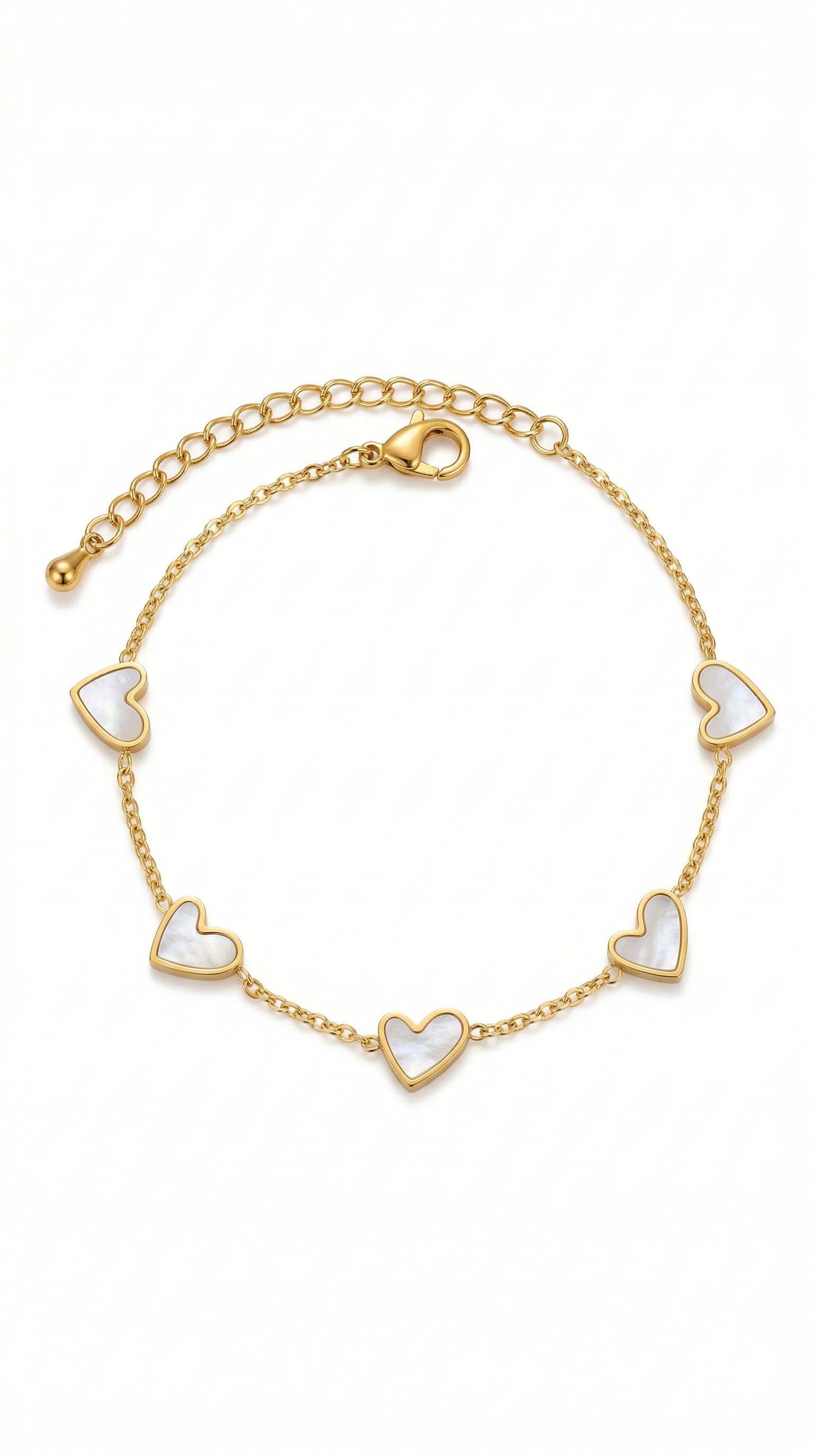 Womens hearts bracelet | Gold – Pure love