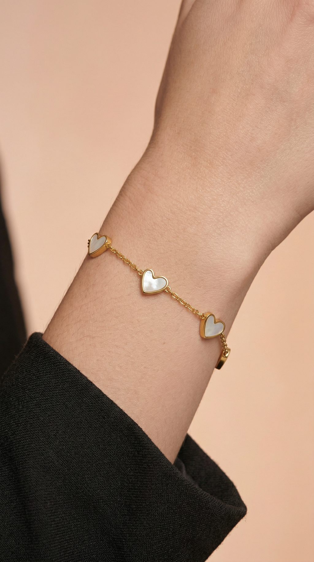 Dames hartjes armband | Goud – Pure love