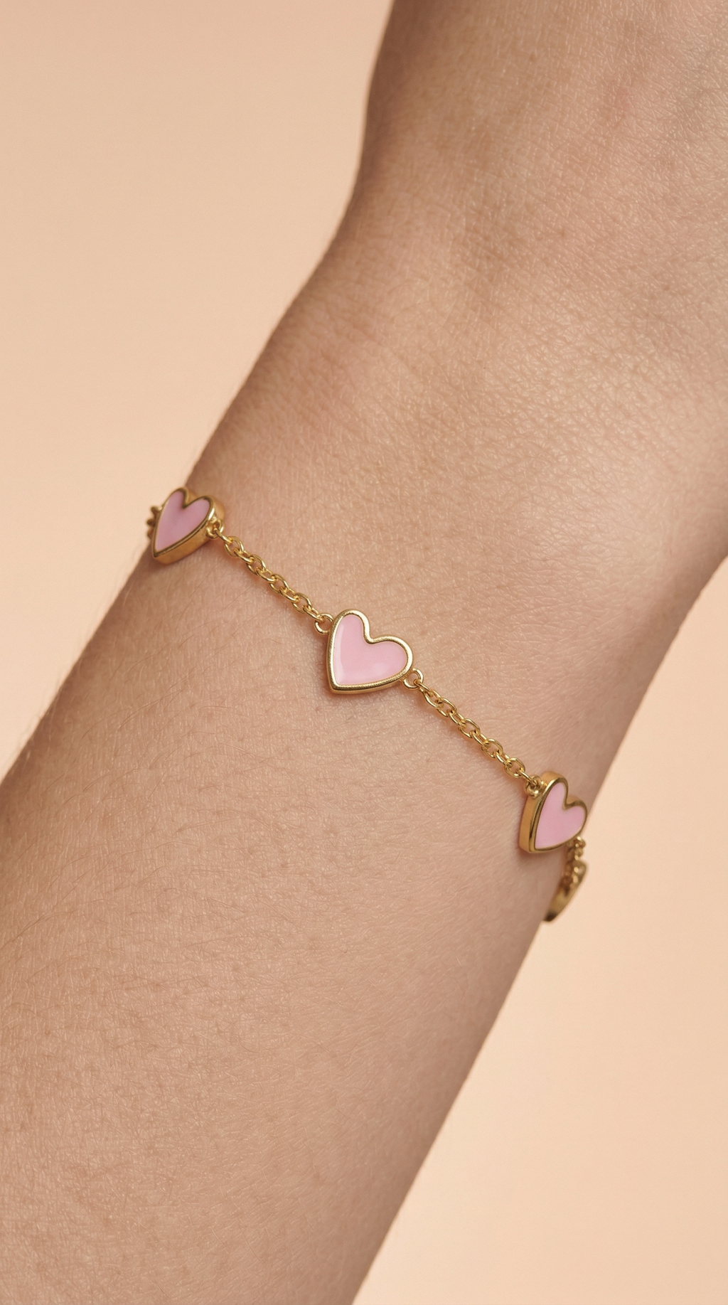 Dames hartjes armband | Goud – Tender love