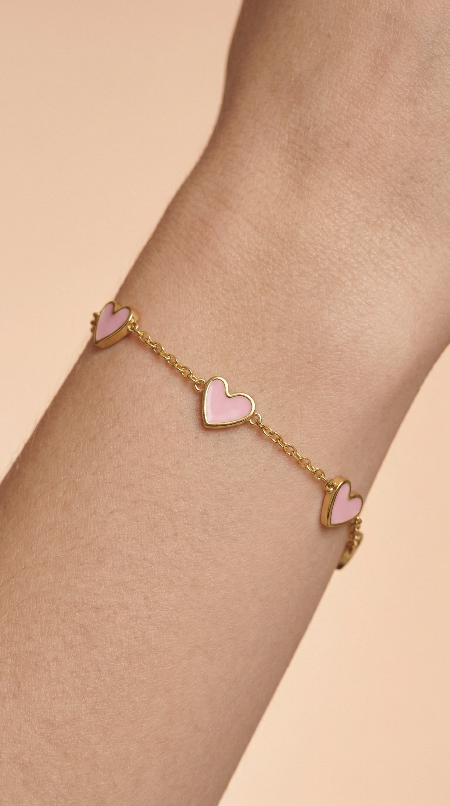 Womens hearts bracelet | Gold – Tender love