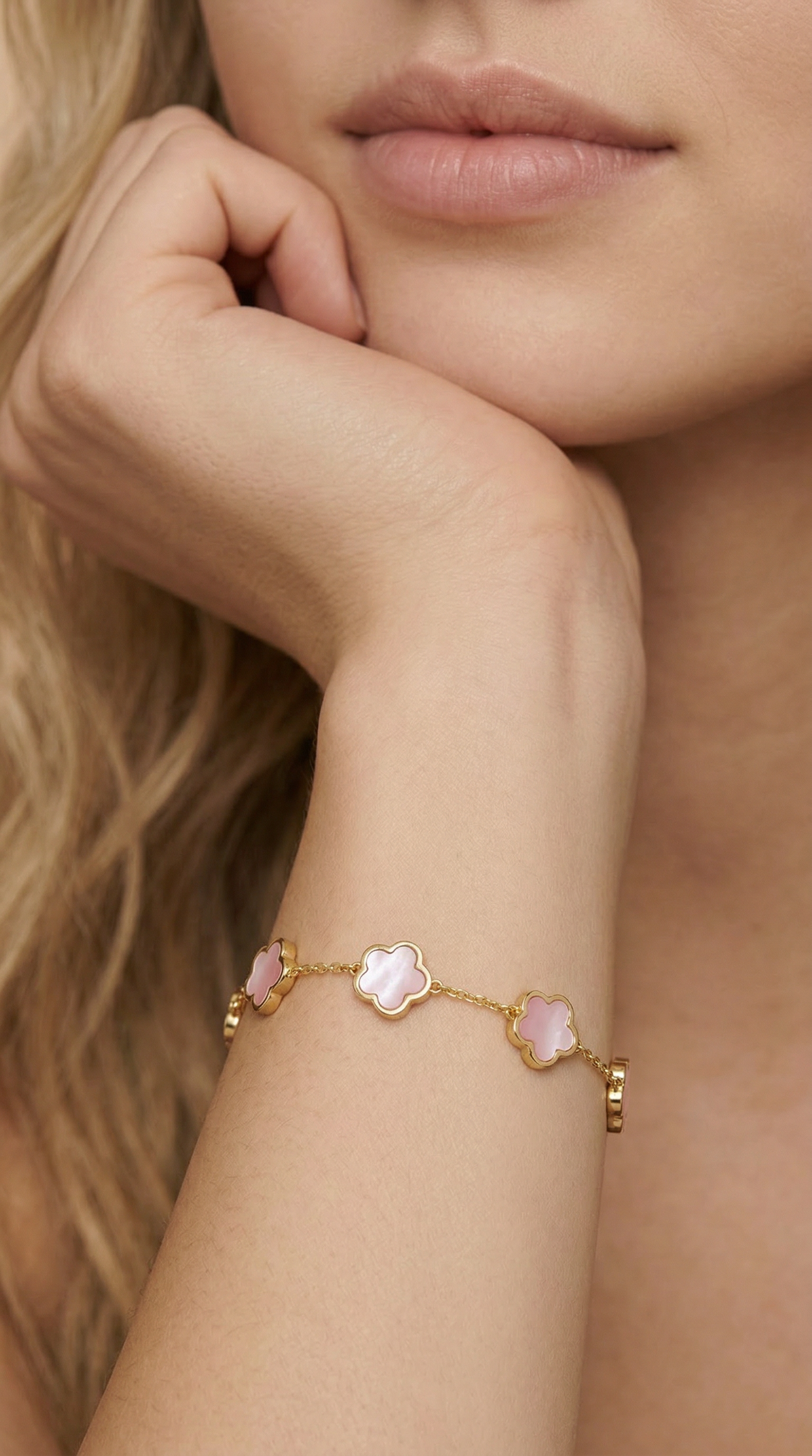 Womens flower bracelet | Gold – Bloom of grace