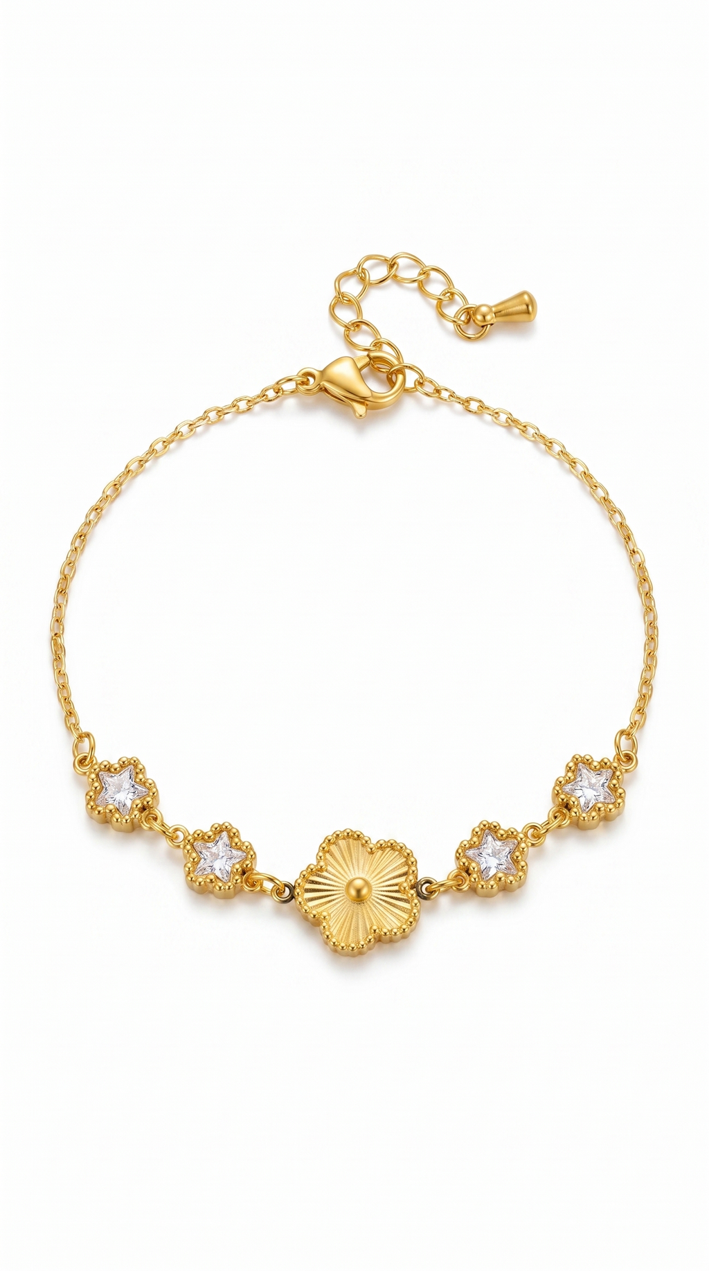 Dames bloem armband | Goud - Bloom of grace