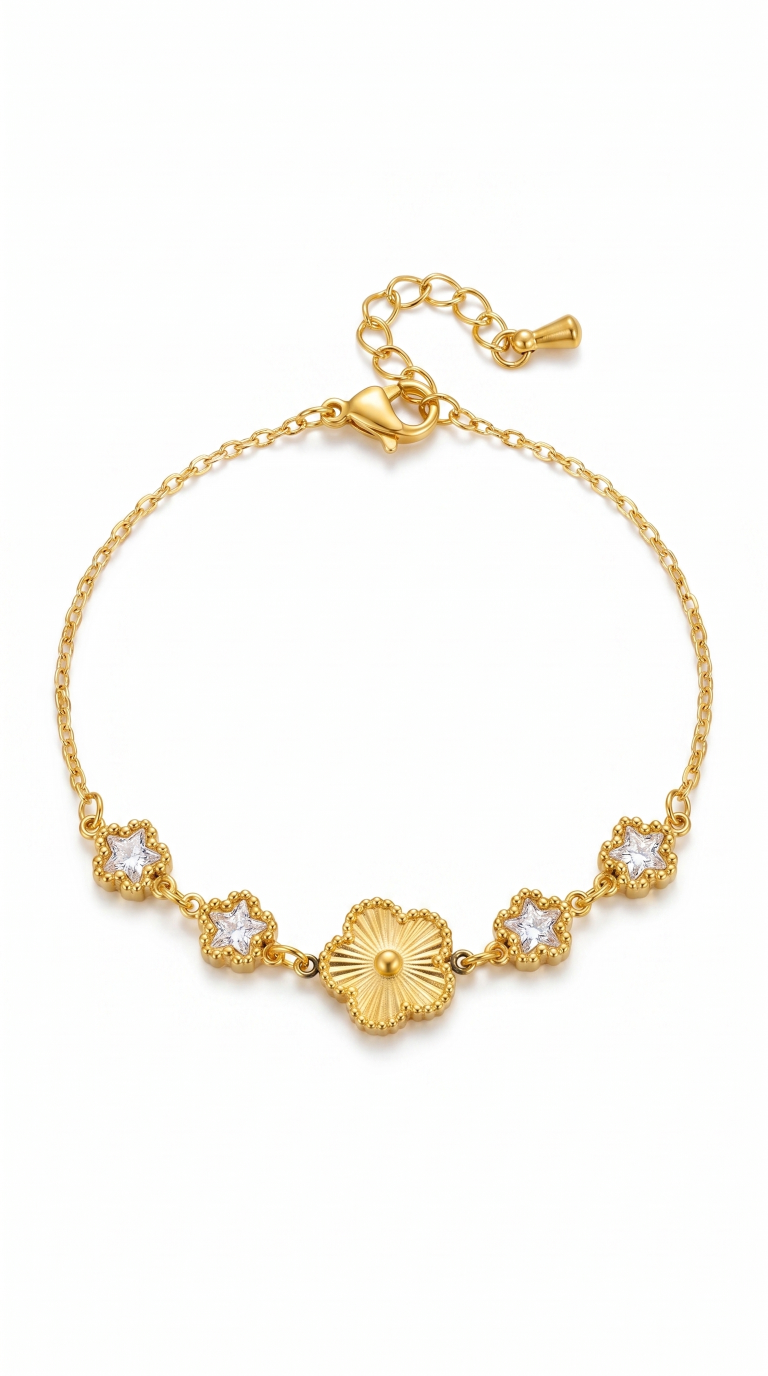 Dames bloem armband | Goud - Bloom of grace