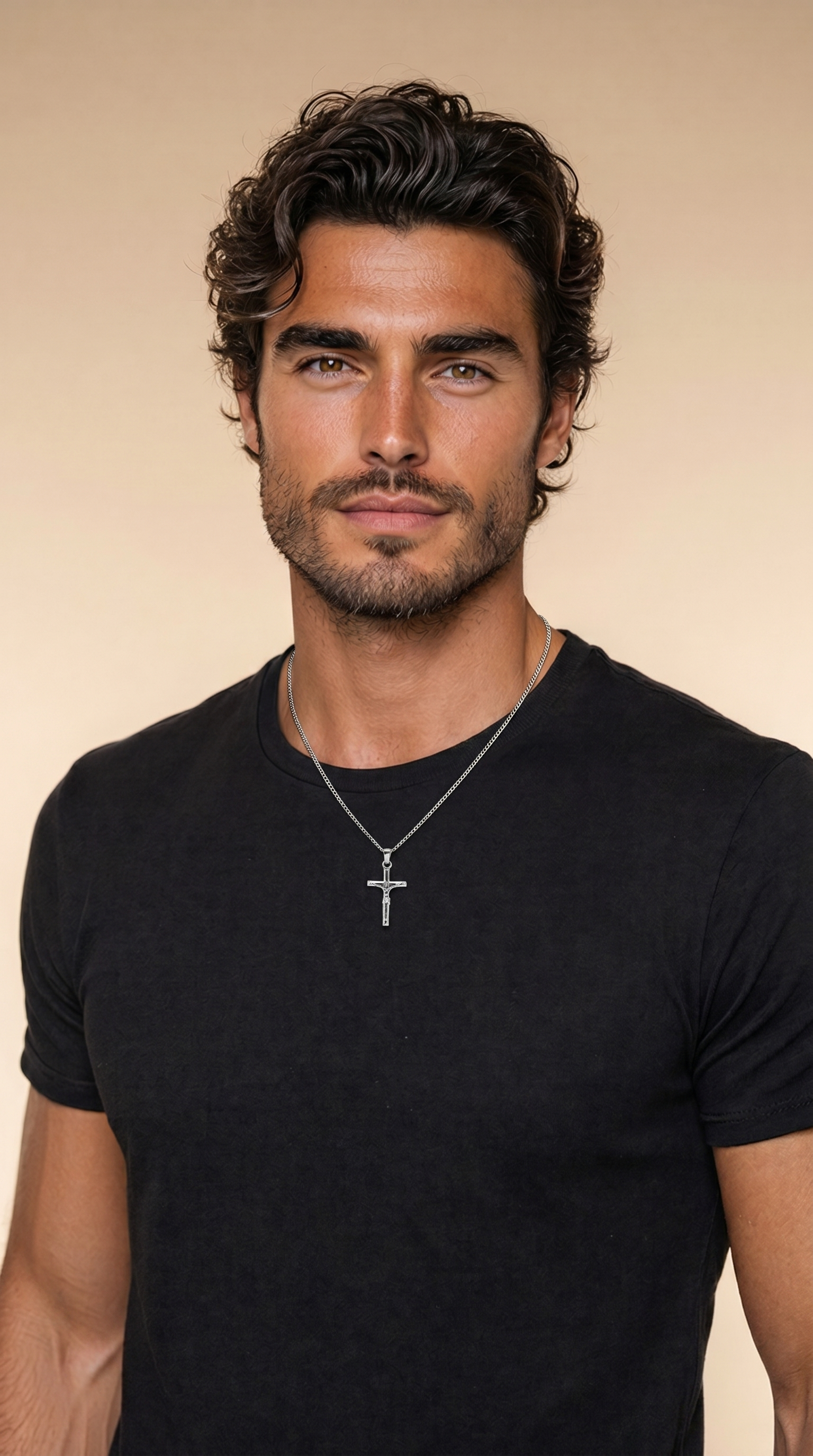Heren kruis ketting | Zilver - Calvary