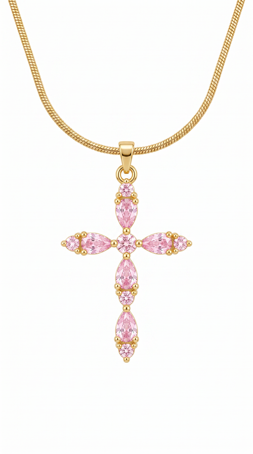 Dames kruis ketting | Goud – Rose of Sharon