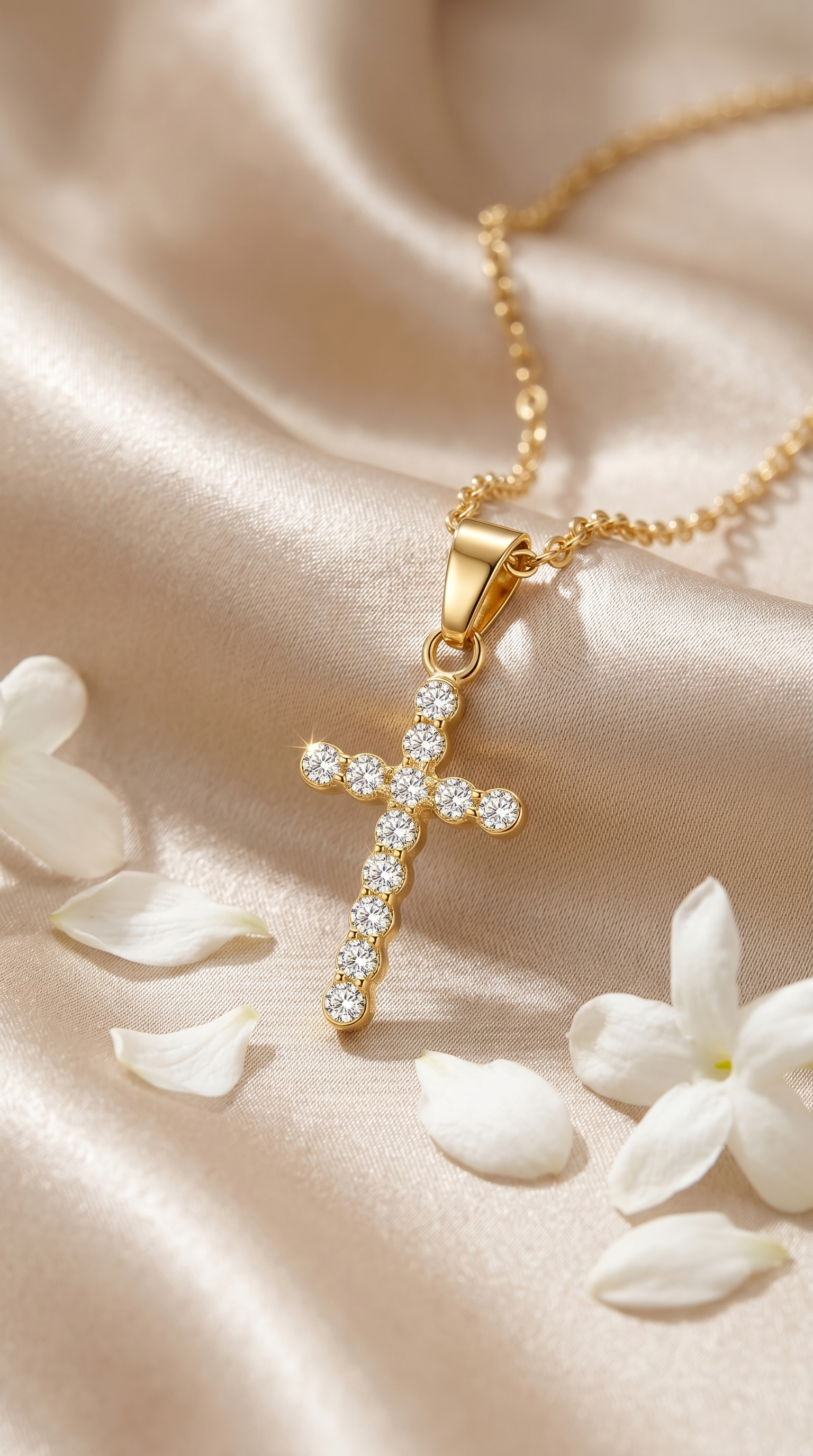 Dames kruis ketting | Goud – Eternal Light