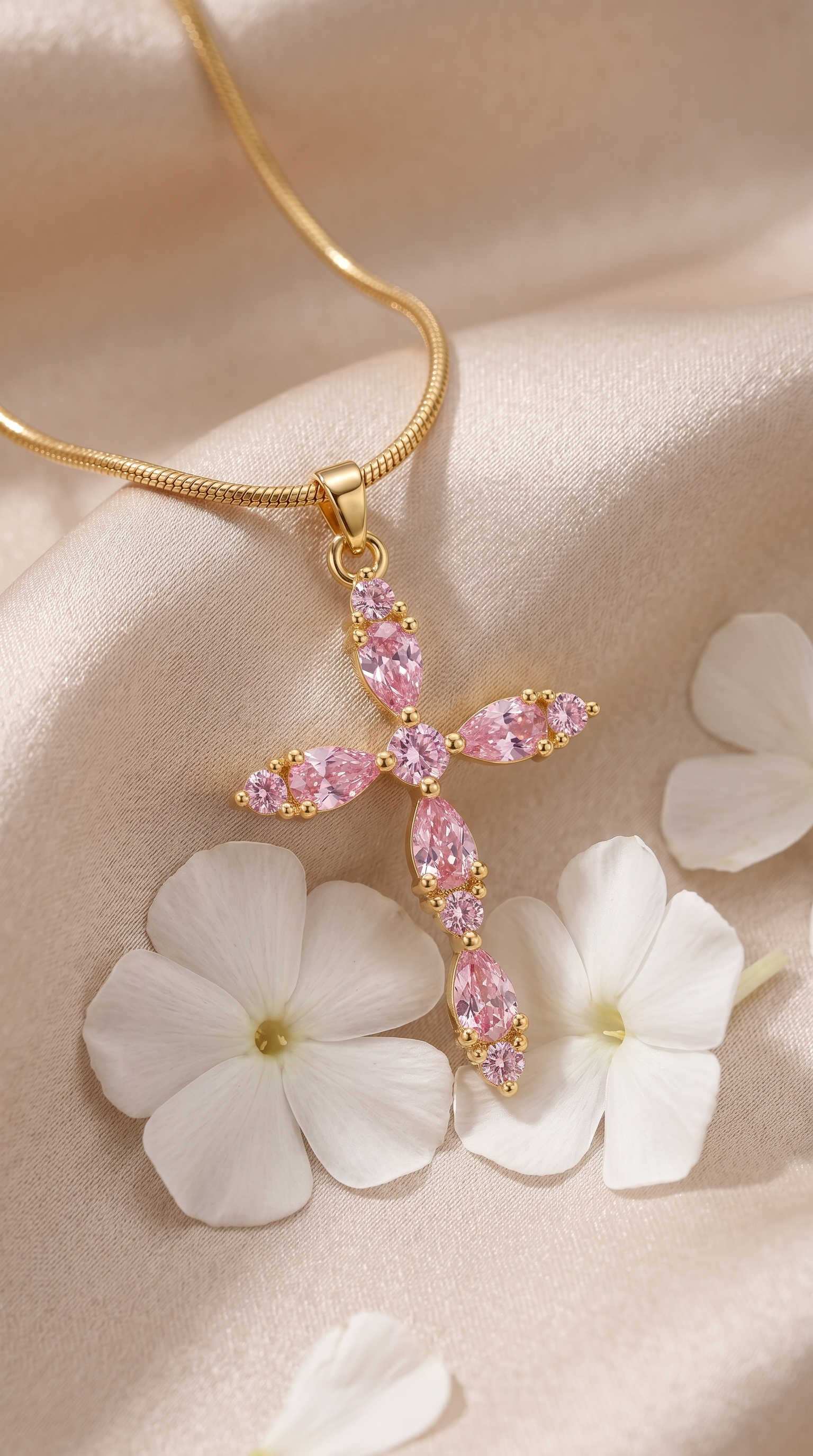 Dames kruis ketting | Goud – Rose of Sharon