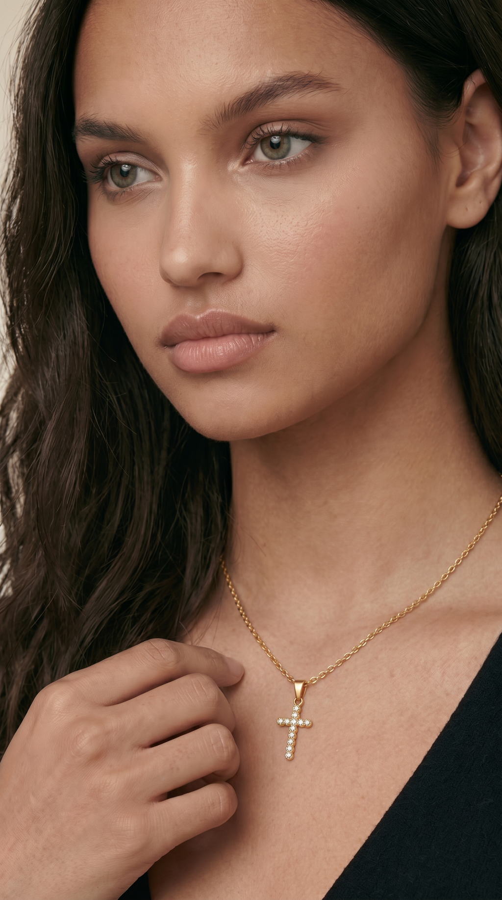 Dames kruis ketting | Goud – Eternal Light
