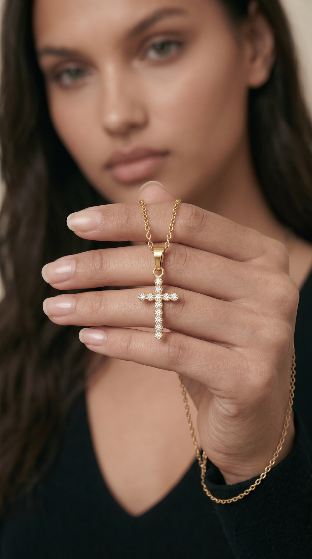Dames kruis ketting | Goud – Eternal Light