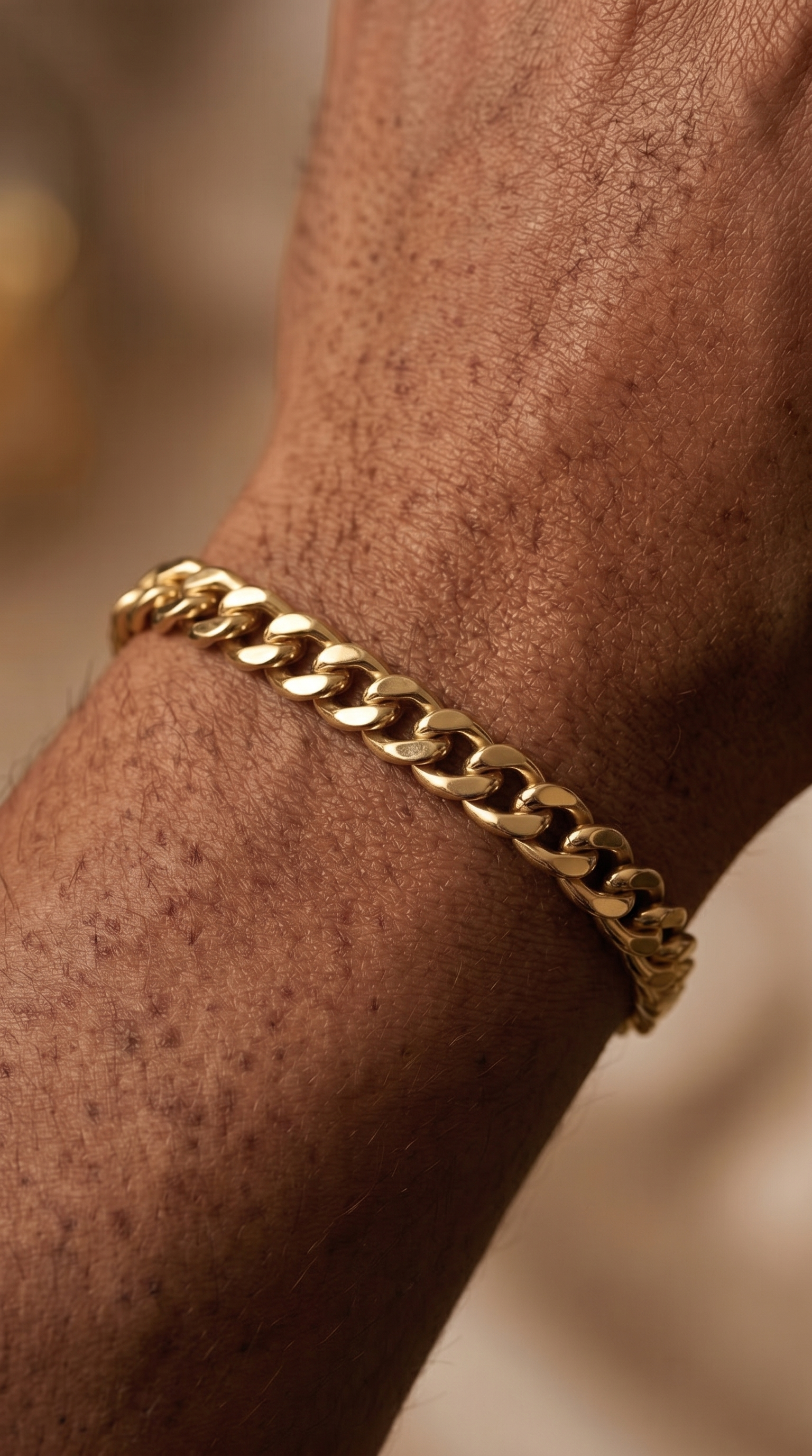 Heren cuban armband | Goud – Anchor