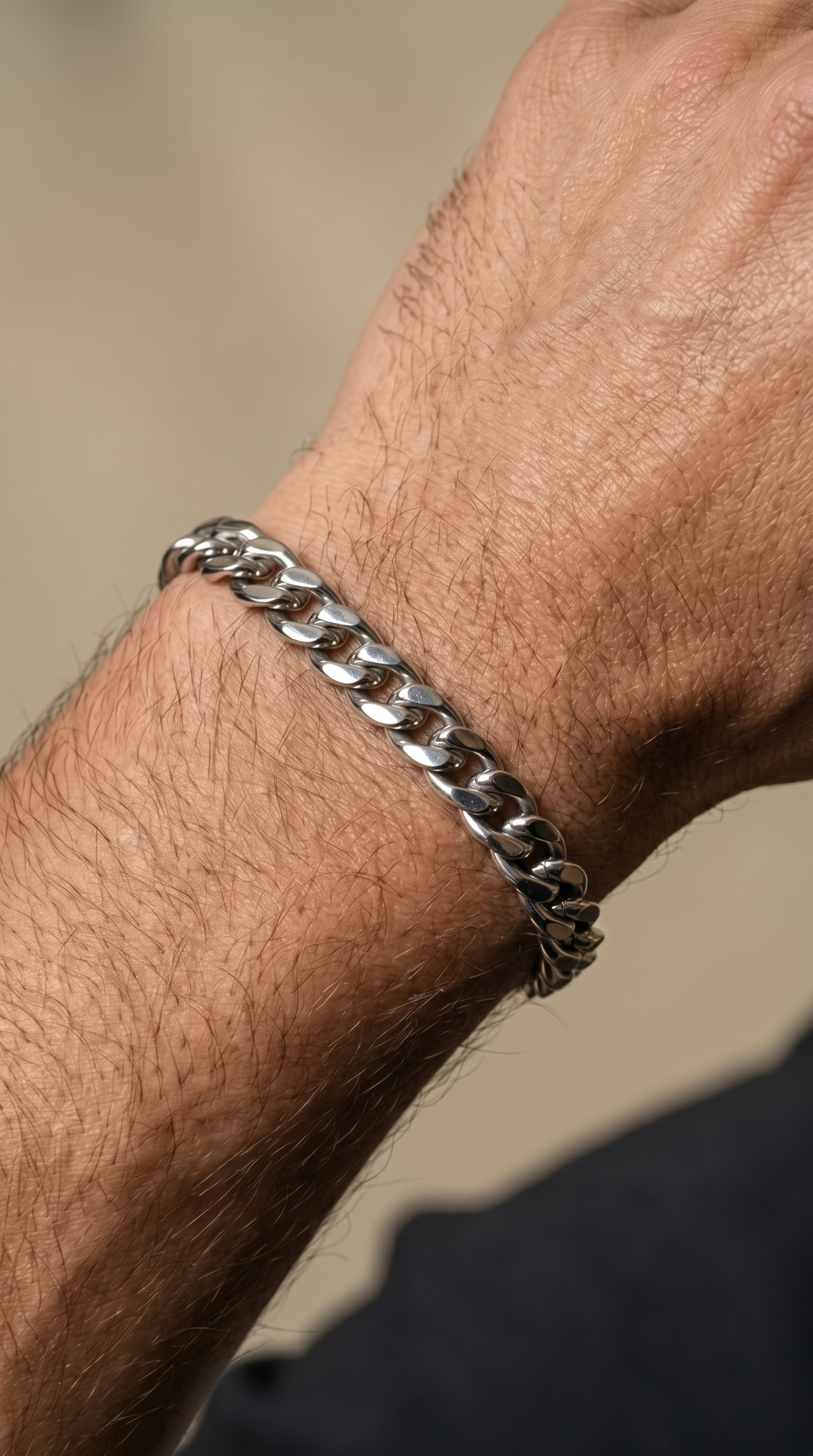 Heren cuban armband | Zilver - Anchor