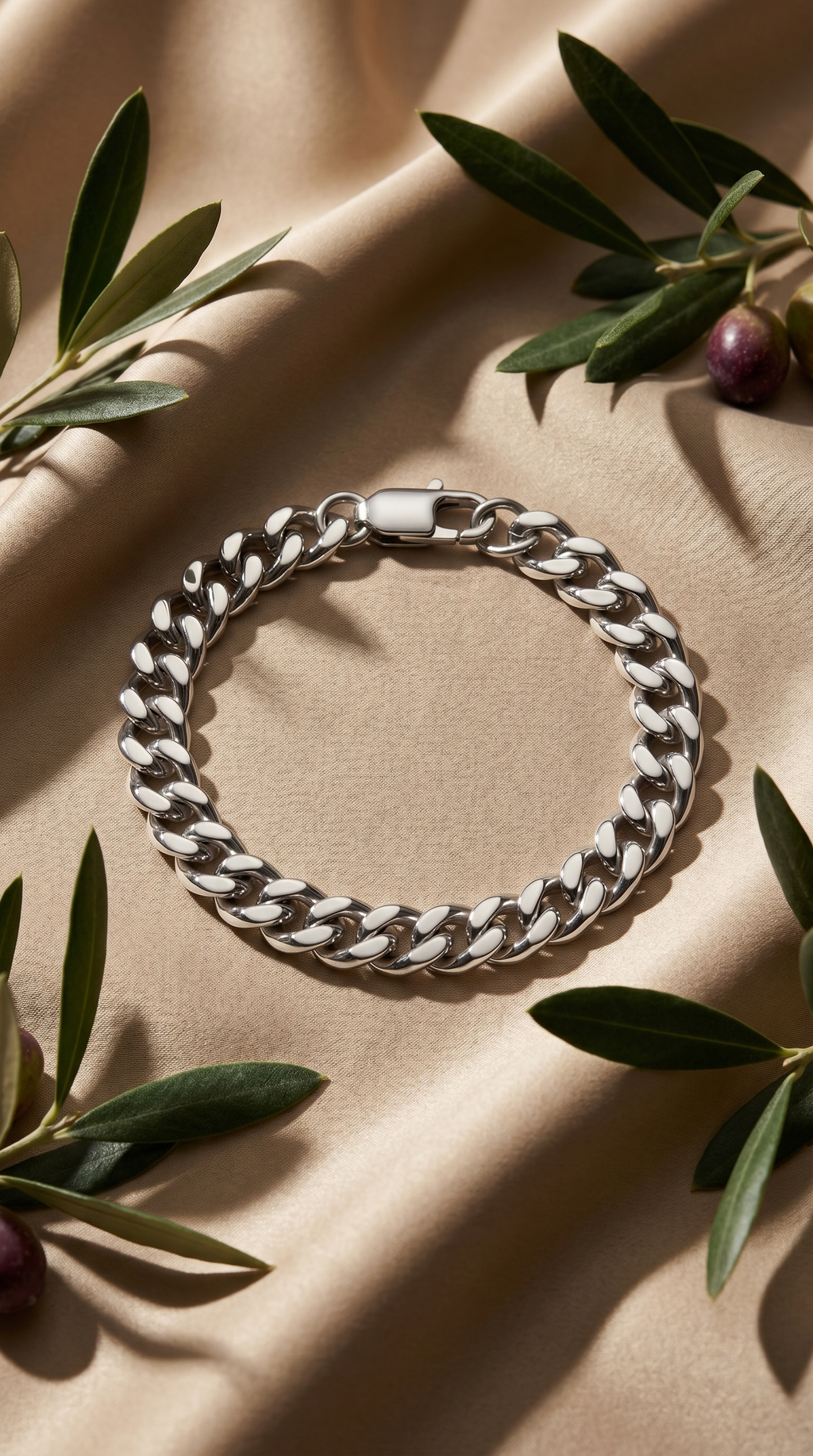 Heren cuban armband | Zilver - Anchor