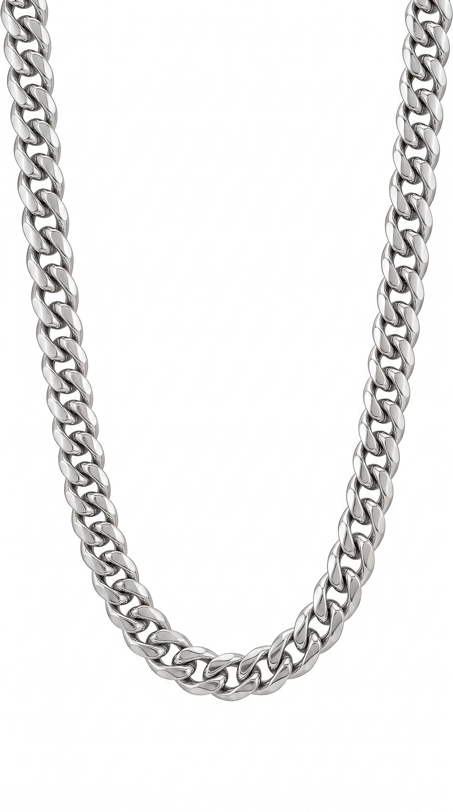 Heren cuban ketting 6mm 55cm | Zilver - Anchor