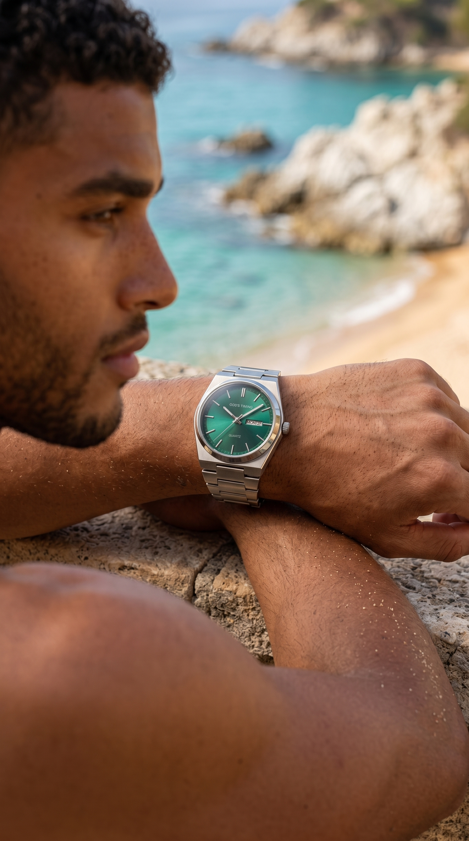 Eden | Groen heren horloge