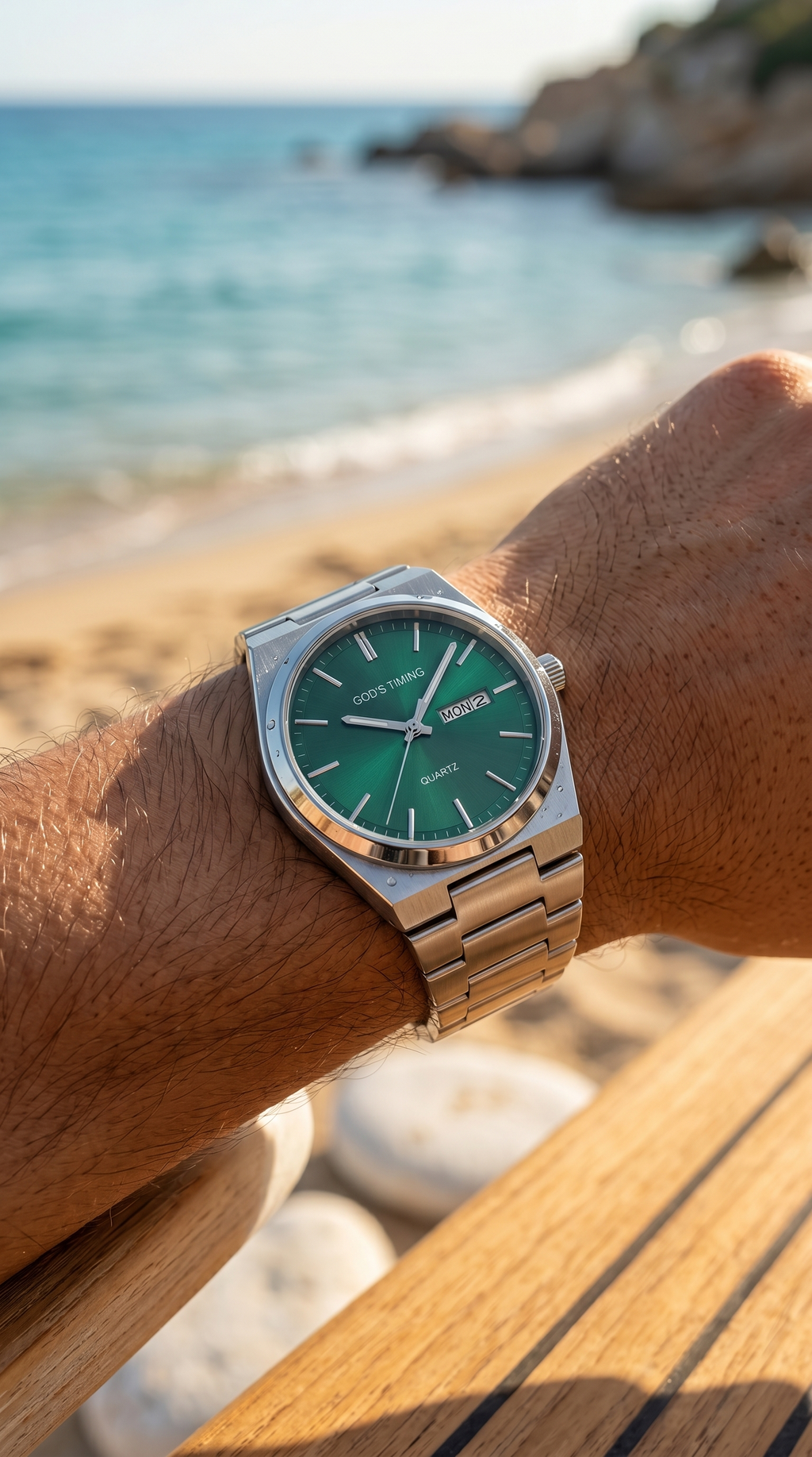 Eden | Groen heren horloge
