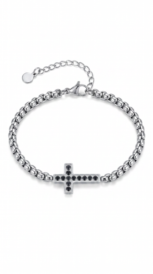 Heren kruis armband | Zilver – Testament