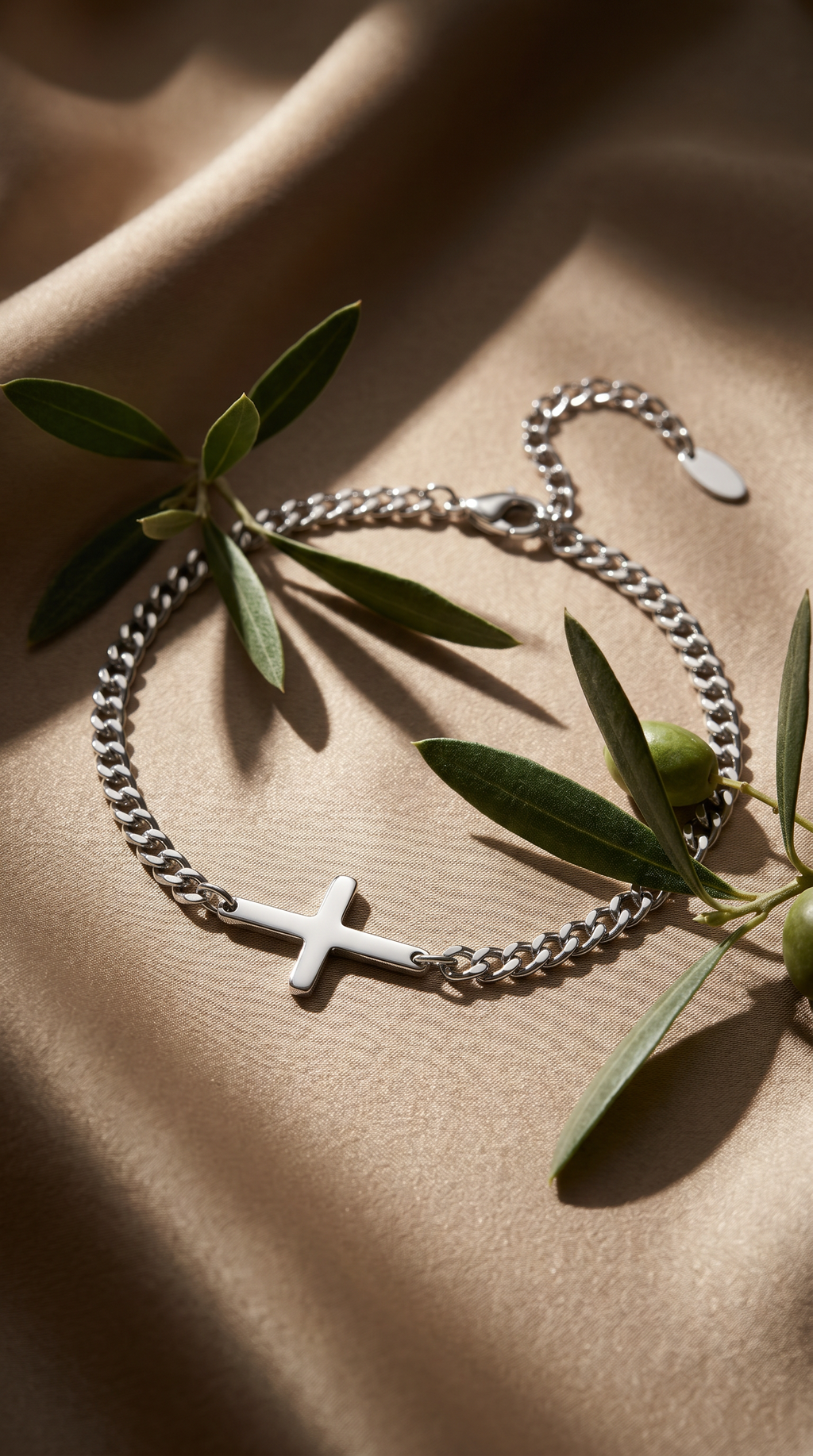 Heren kruis armband | Zilver – Disciple