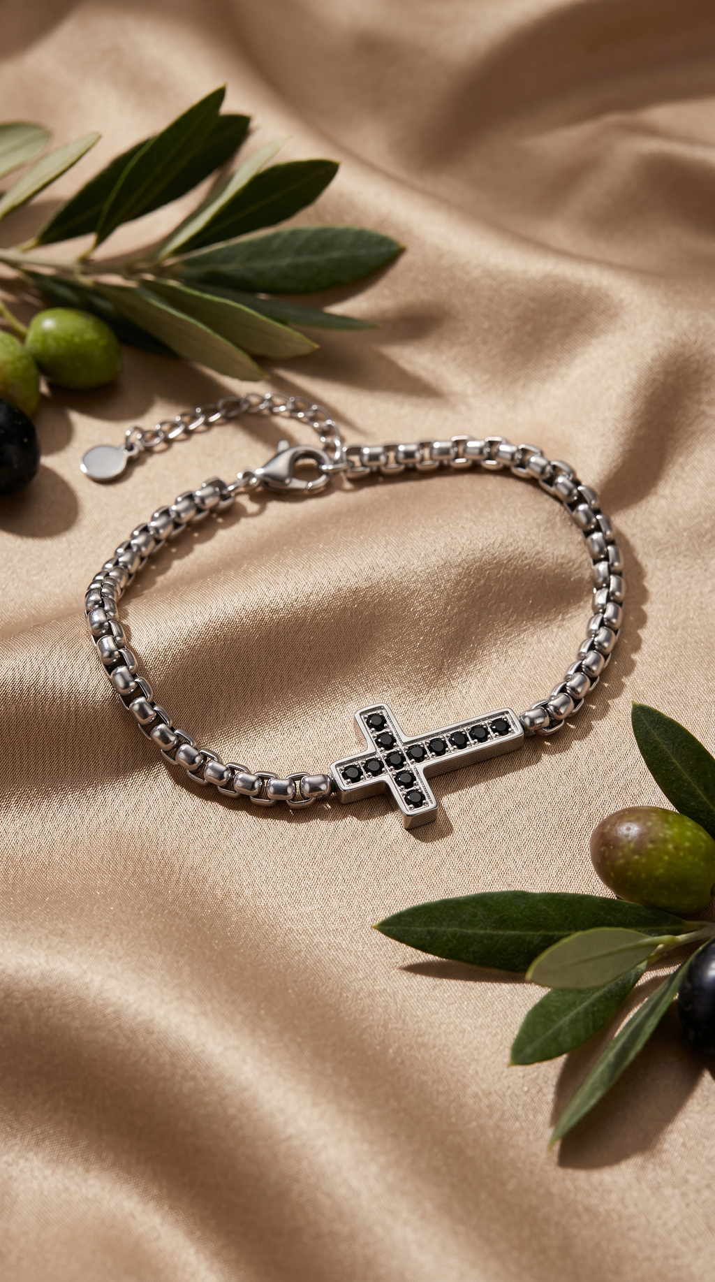 Heren kruis armband | Zilver – Testament