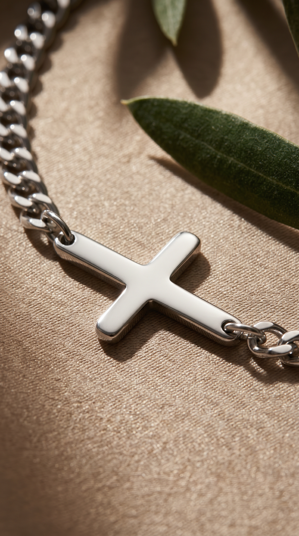Heren kruis armband | Zilver – Disciple