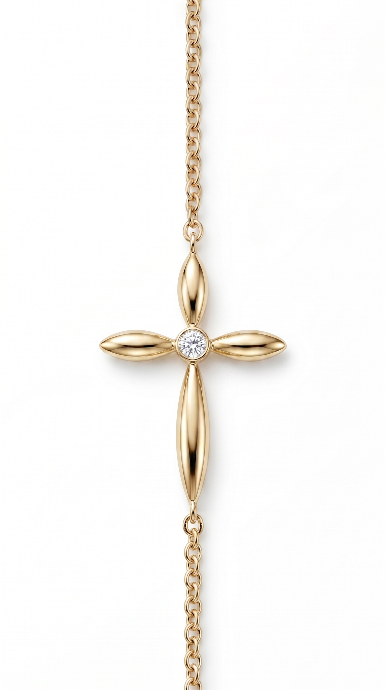 Dames kruis armband | s925 zilver – Goud – Radiant Grace