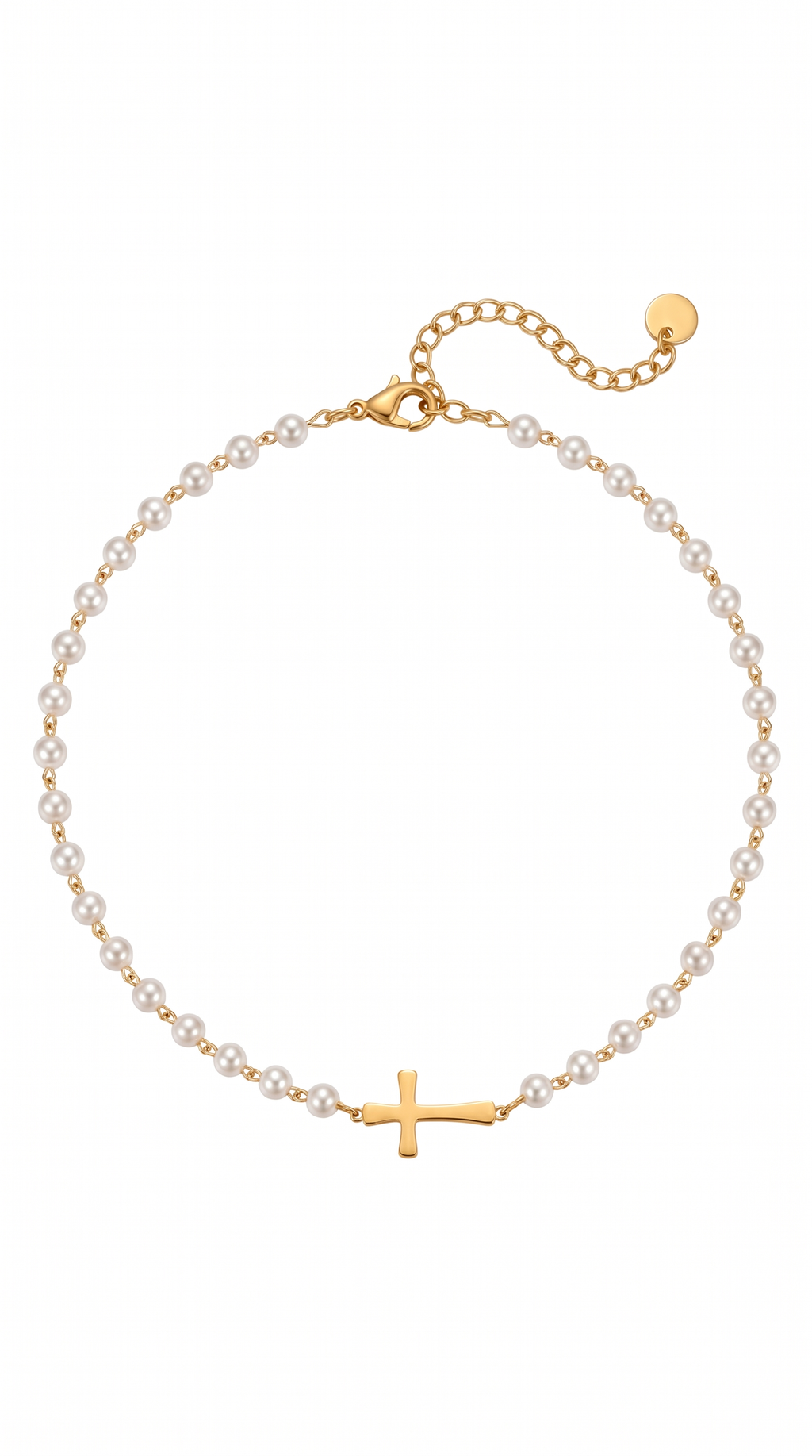 Dames kruis armband | Goud – Pearl of Great Price