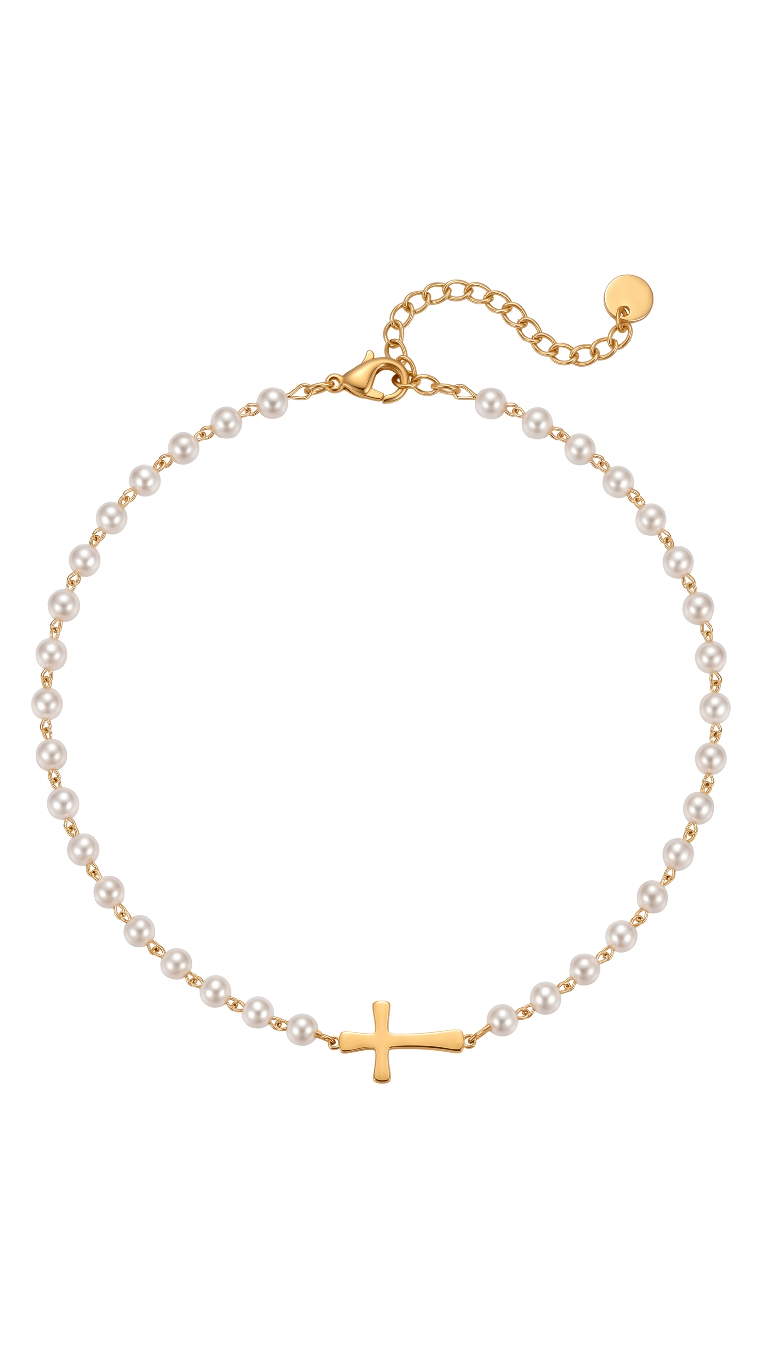 Dames kruis armband | Goud – Pearl of Great Price