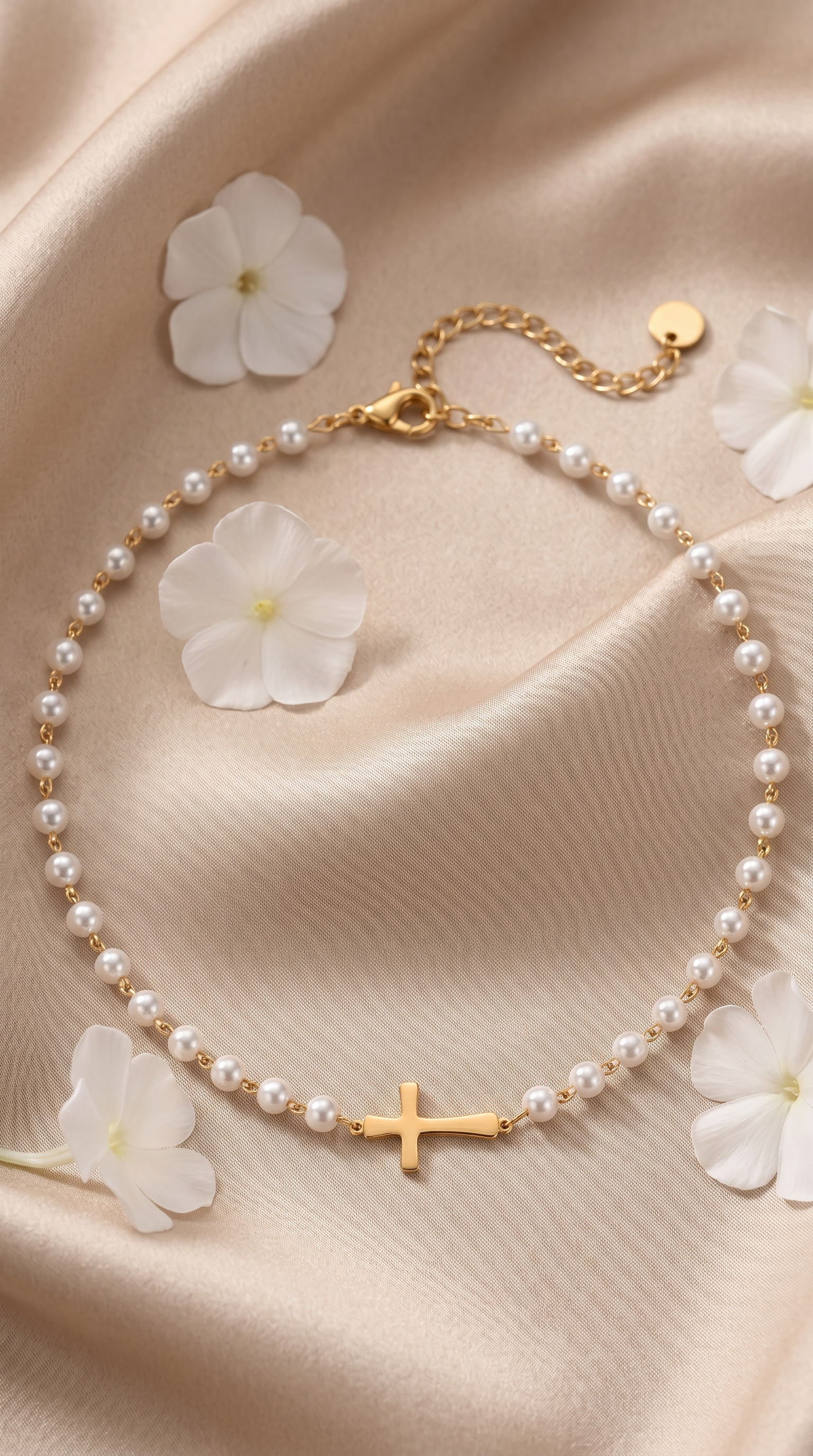 Dames kruis armband | Goud – Pearl of Great Price